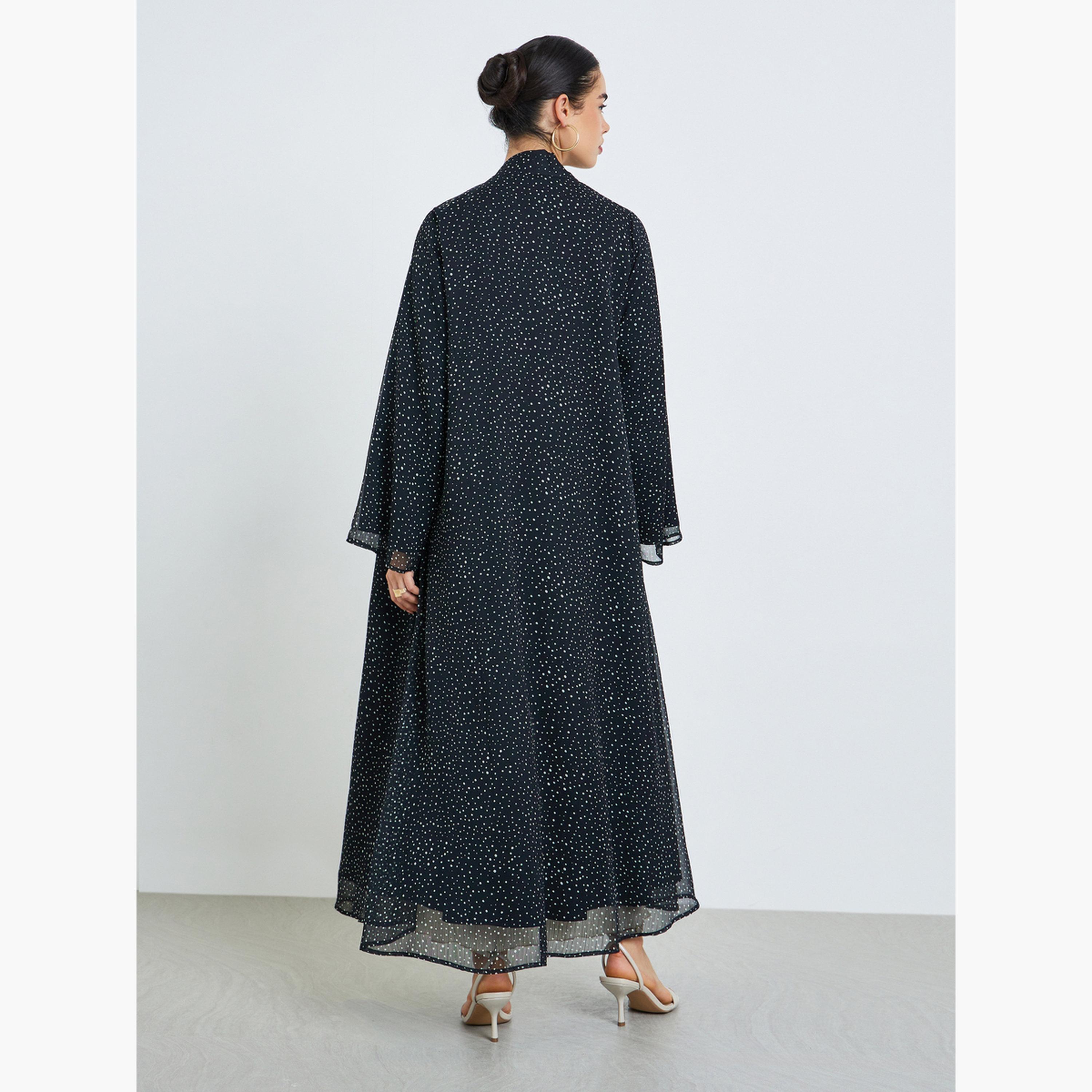 عباية شيفون بطبعة نقاط-women-arabicclothing-abayas-image-3