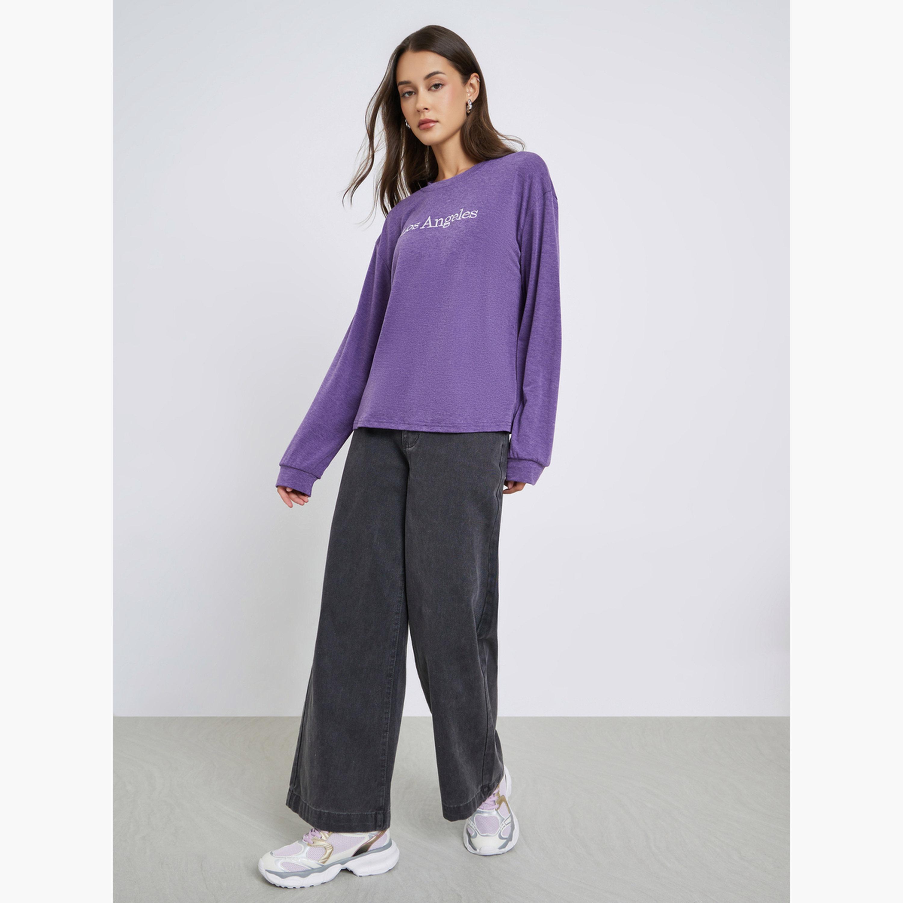 Styli Women Los Angeles Embroidered Long Sleeve T-Shirt-women-clothing-tshirts-image-2