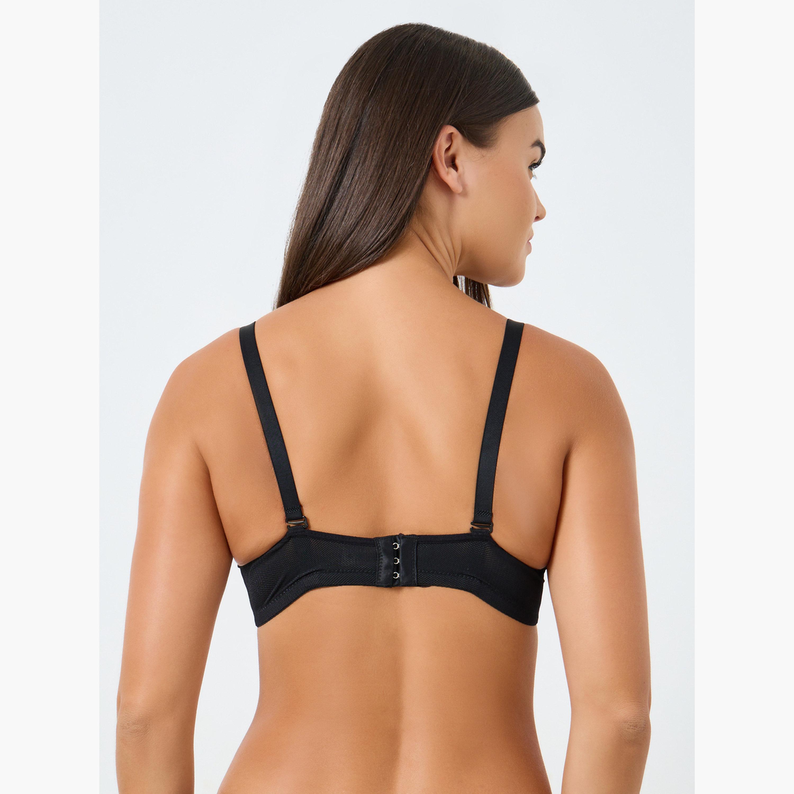 Styli Pack of 2 - Padded Wired Solid Balconette Bra with Metal Trim-women-clothing-lingerie-bras-image-4