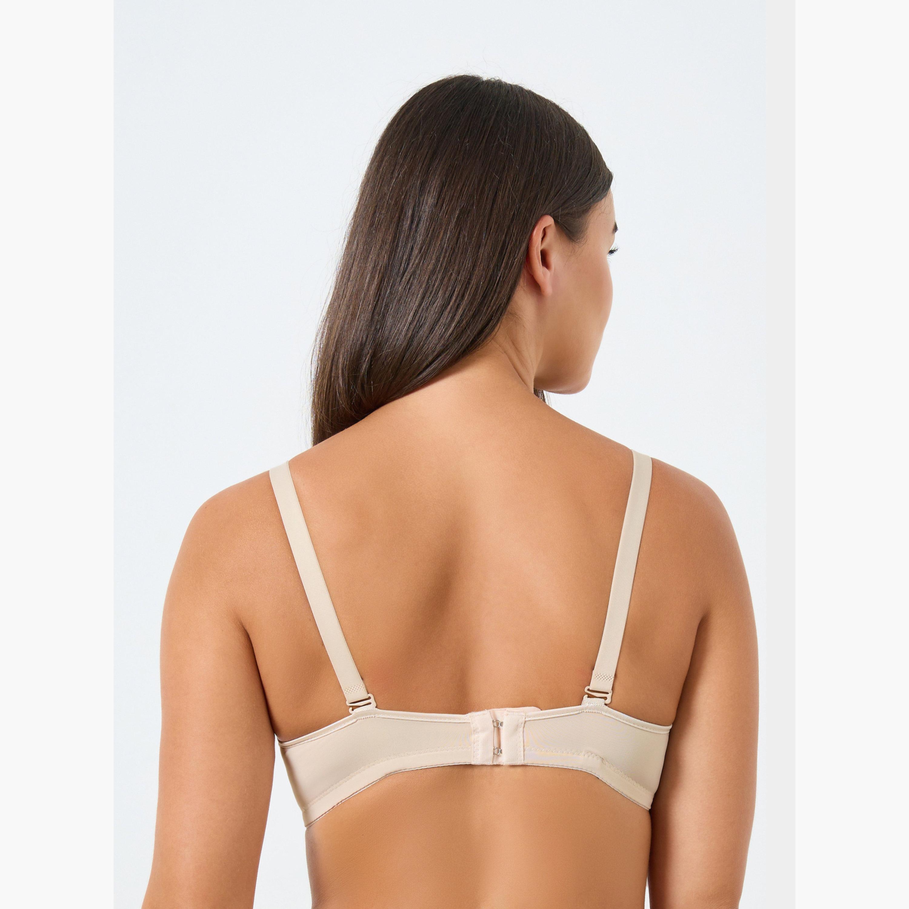 Styli Pack of 2 - Padded Wired Solid Balconette Bra with Piping Cup-women-clothing-lingerie-bras-image-4