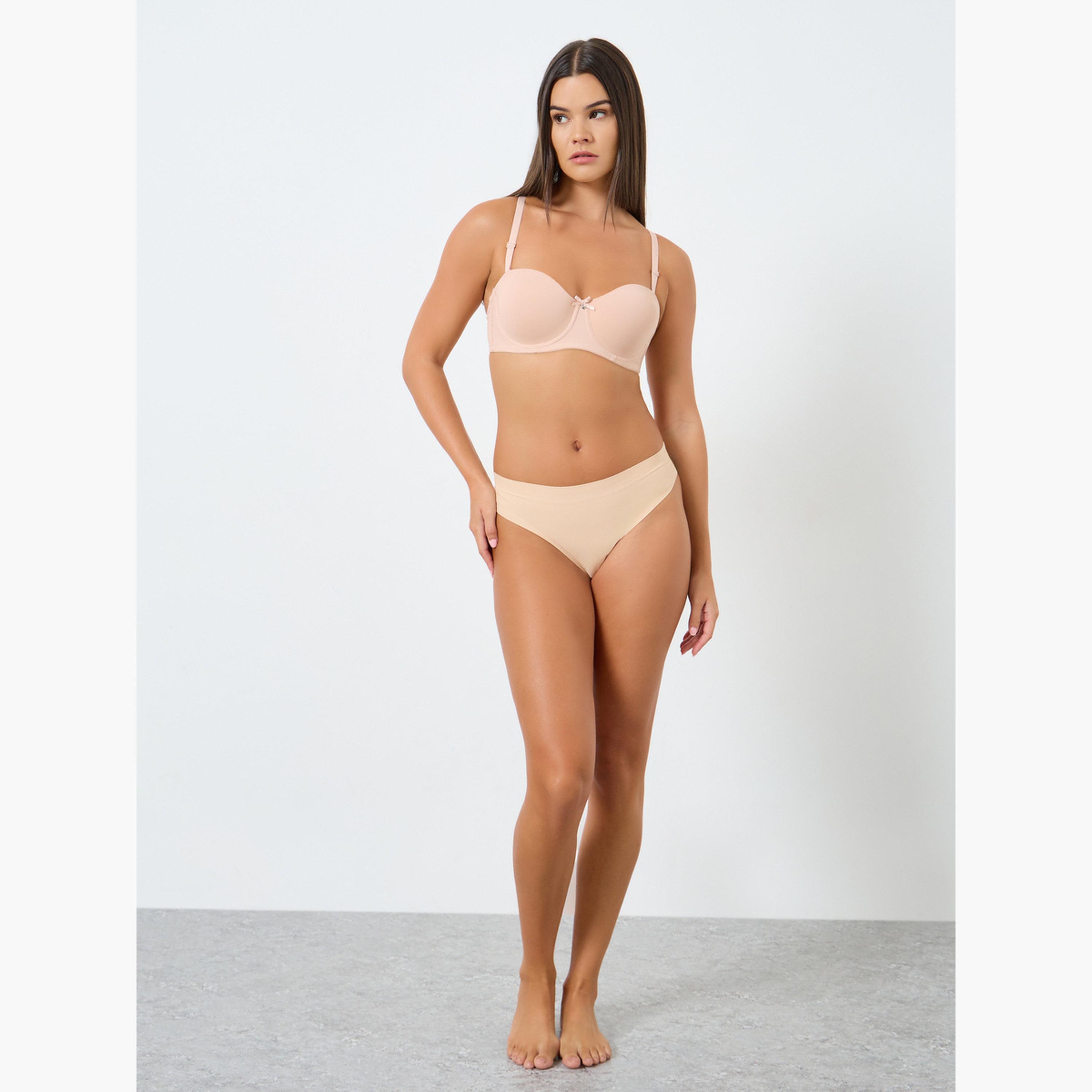 Styli Pack of 2 - Padded Wired Solid Balconette Bra-women-clothing-lingerie-bras-image-3