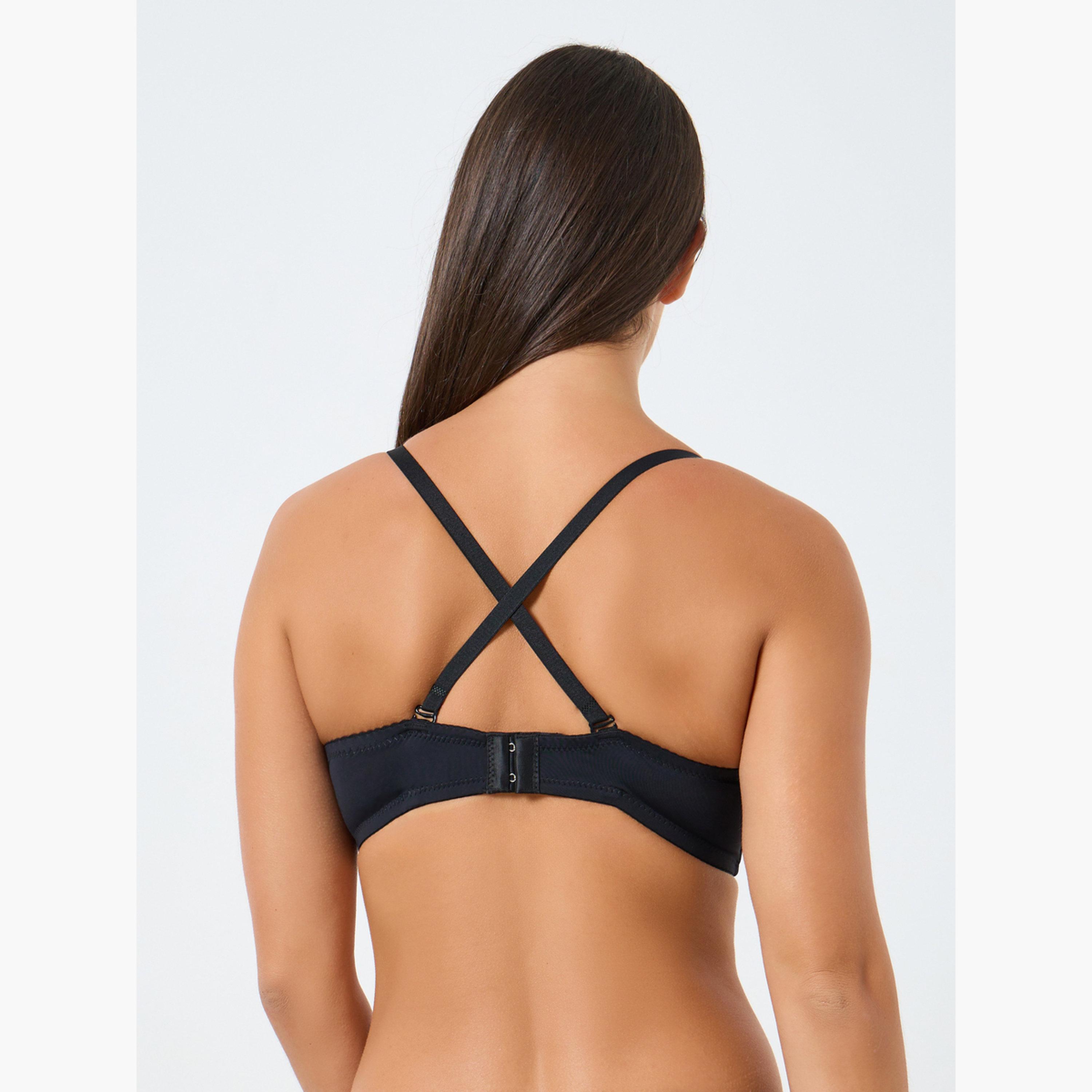 Styli Pack of 2 - Padded Wired Solid Balconette Bra-women-clothing-lingerie-bras-image-4