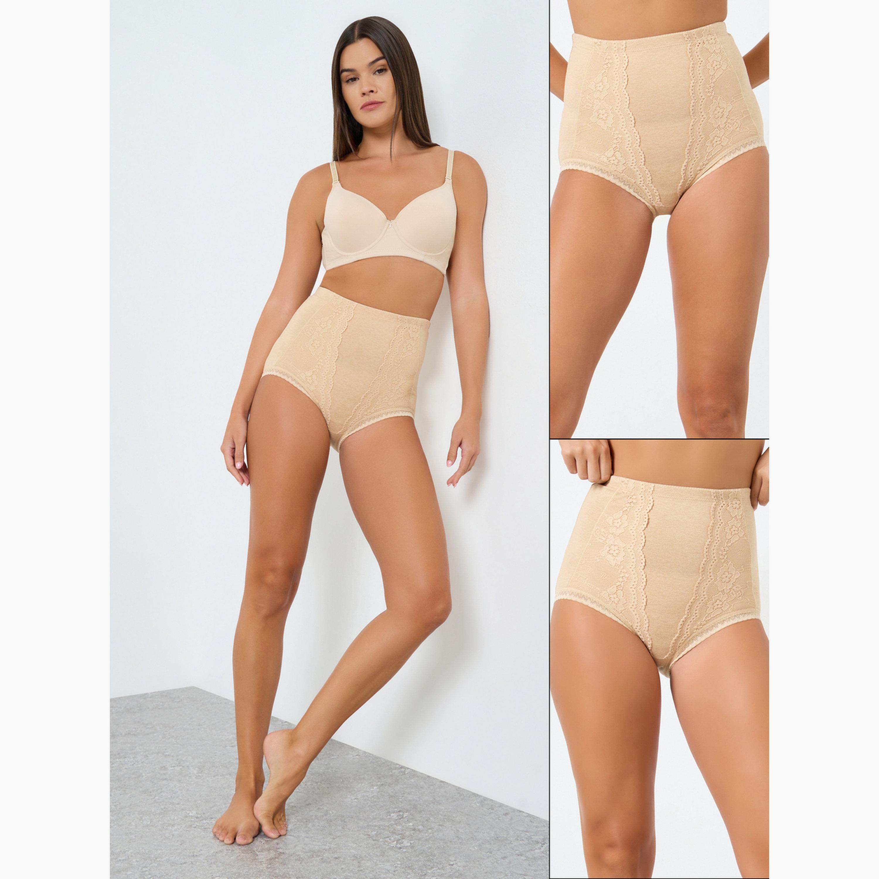 Styli Pack of 2 - Cotton High Rise Shaping Brief-women-clothing-lingerie-shapewear-image-1