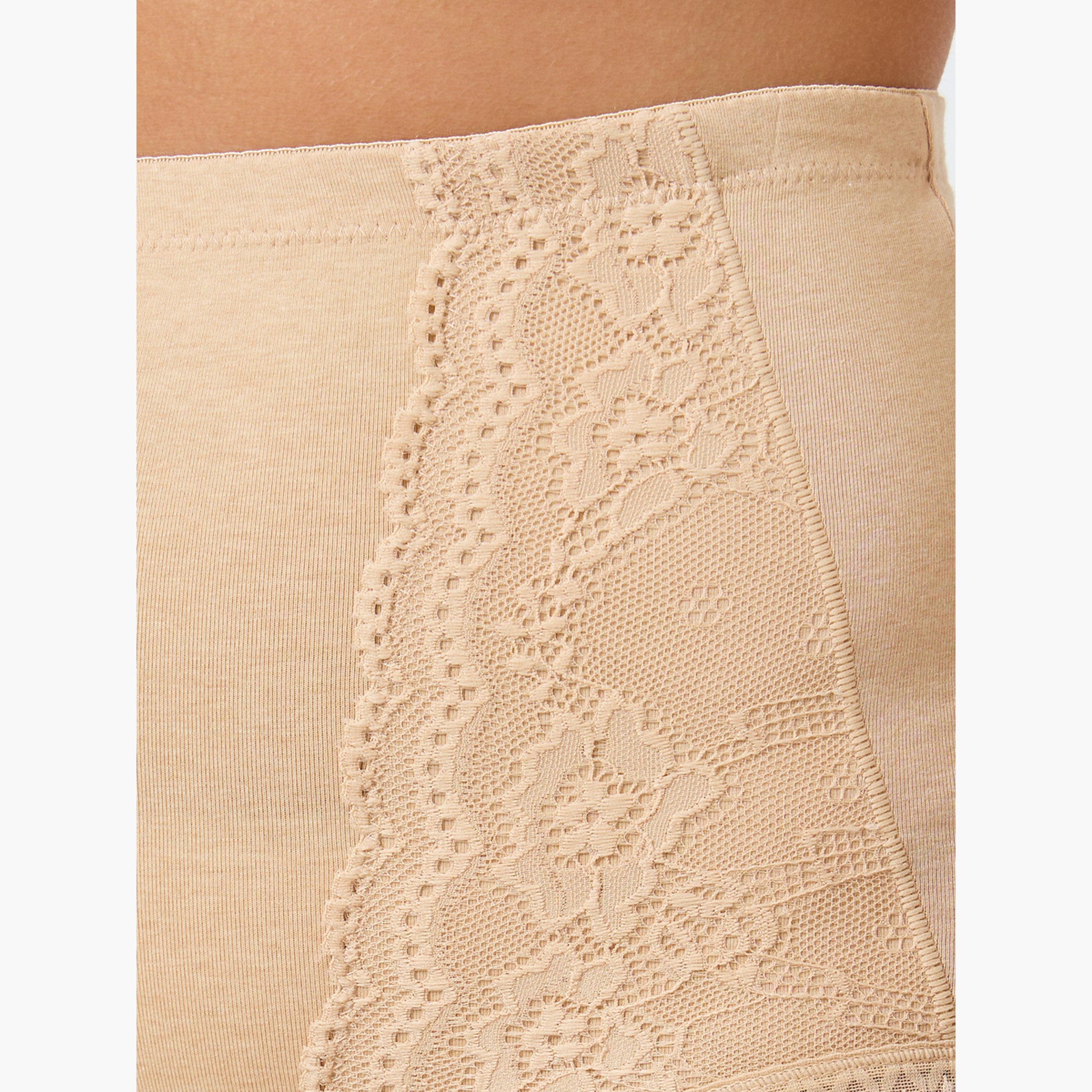 ستايلي - سروال داخلي قطني عالي الخصر - قطعتين-women-clothing-lingerie-shapewear-image-4
