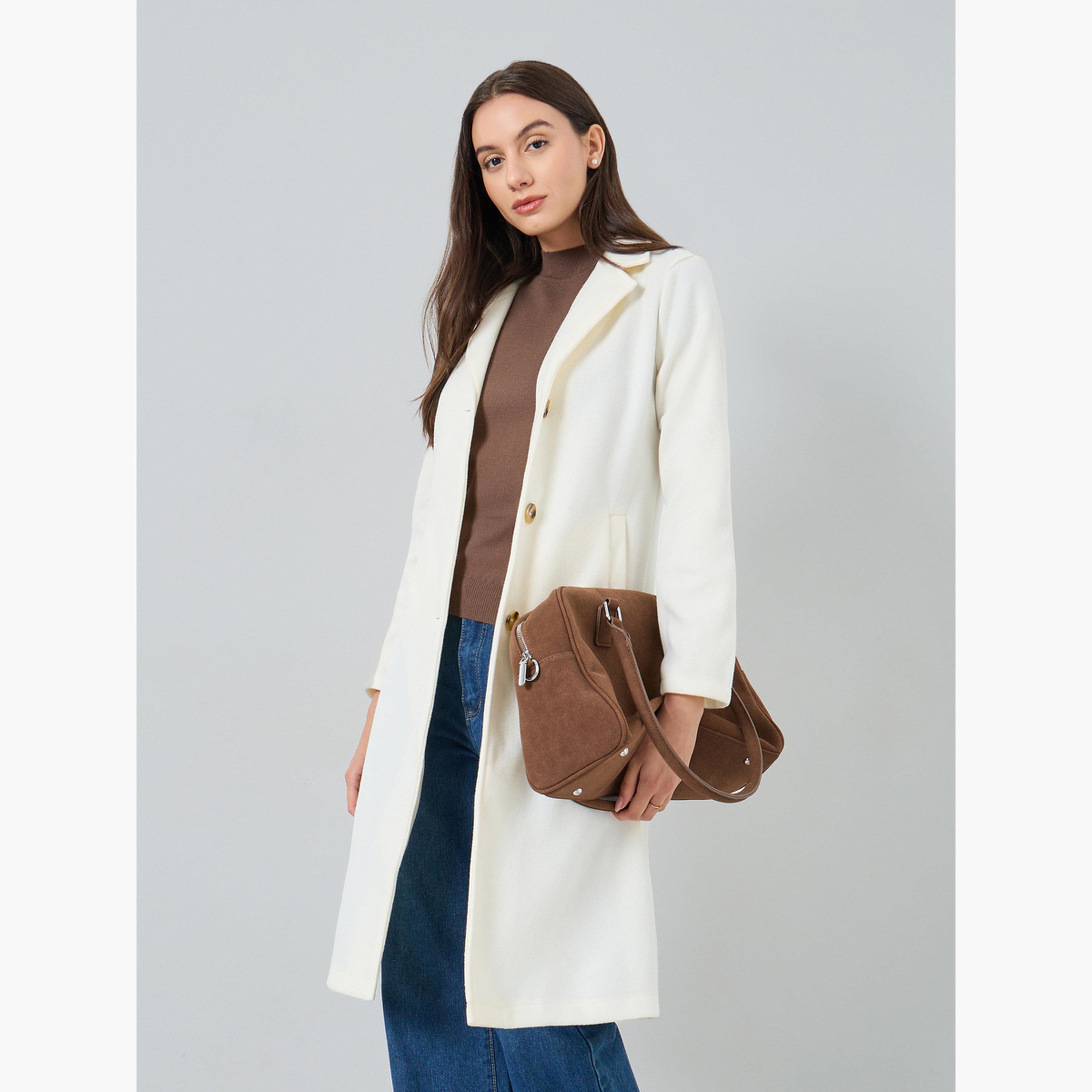 Take Two Solid Collared Long Sleeves Women's Pocket Detail Wool Like Coat-women-clothing-coatsandjackets-coats-image-3