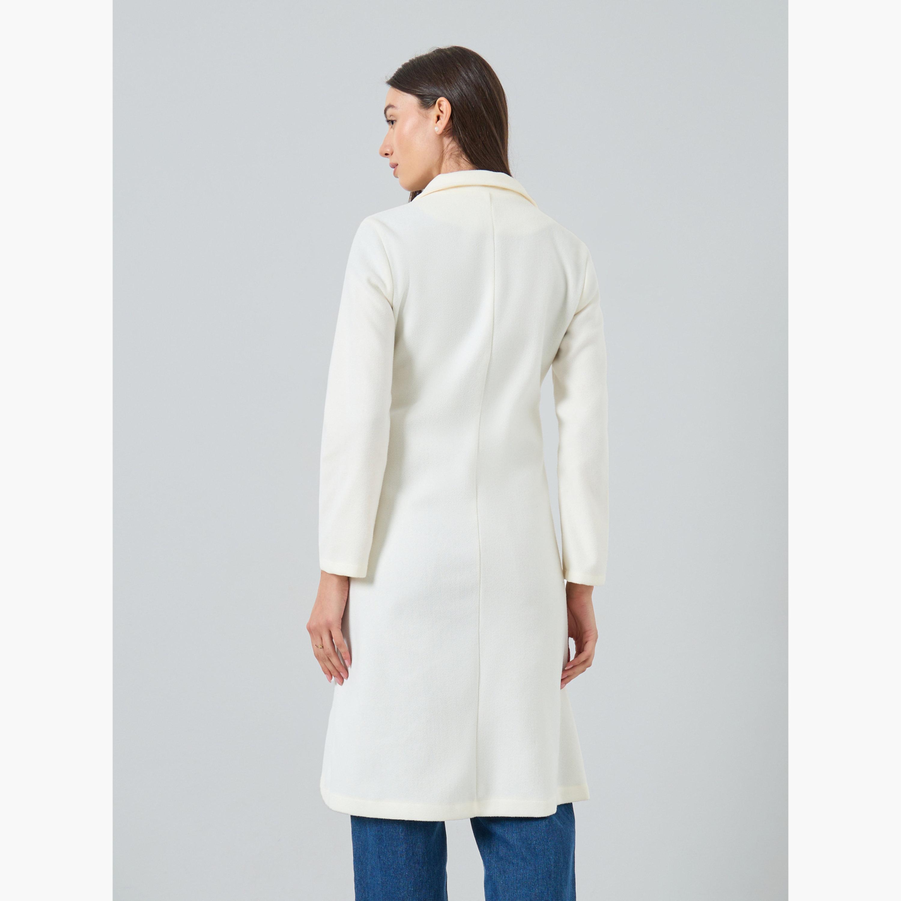 تيك تو - معطف نسائي صوف بتفاصيل جيوب وياقة وأكمام طويلة-women-clothing-coatsandjackets-coats-image-4
