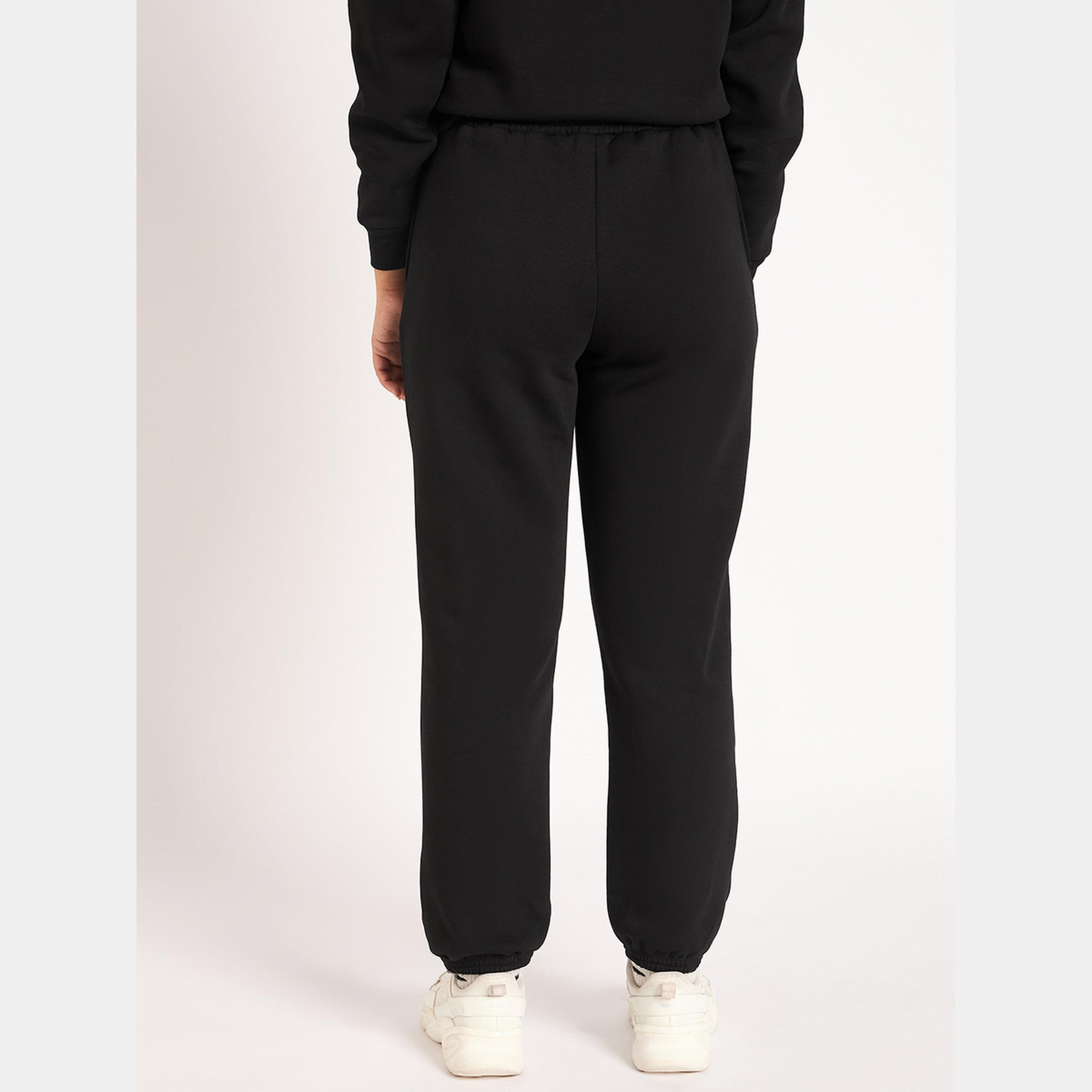 Femmella Women Black Fleece Joggers-women-clothing-bottoms-joggers-image-5