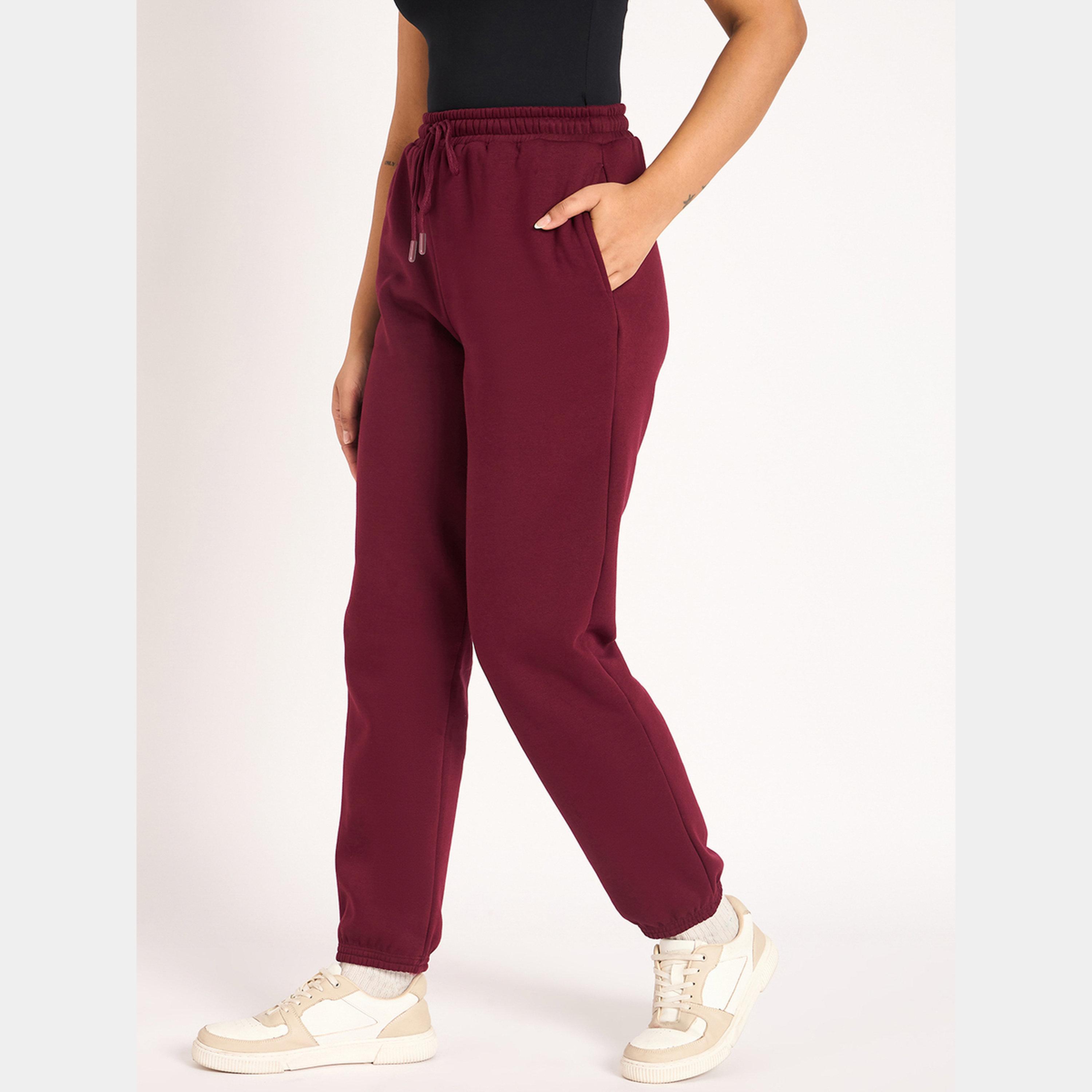 فيميلا - بنطال رياضي نسائي صوف باللون البرغندي-women-clothing-bottoms-joggers-image-4
