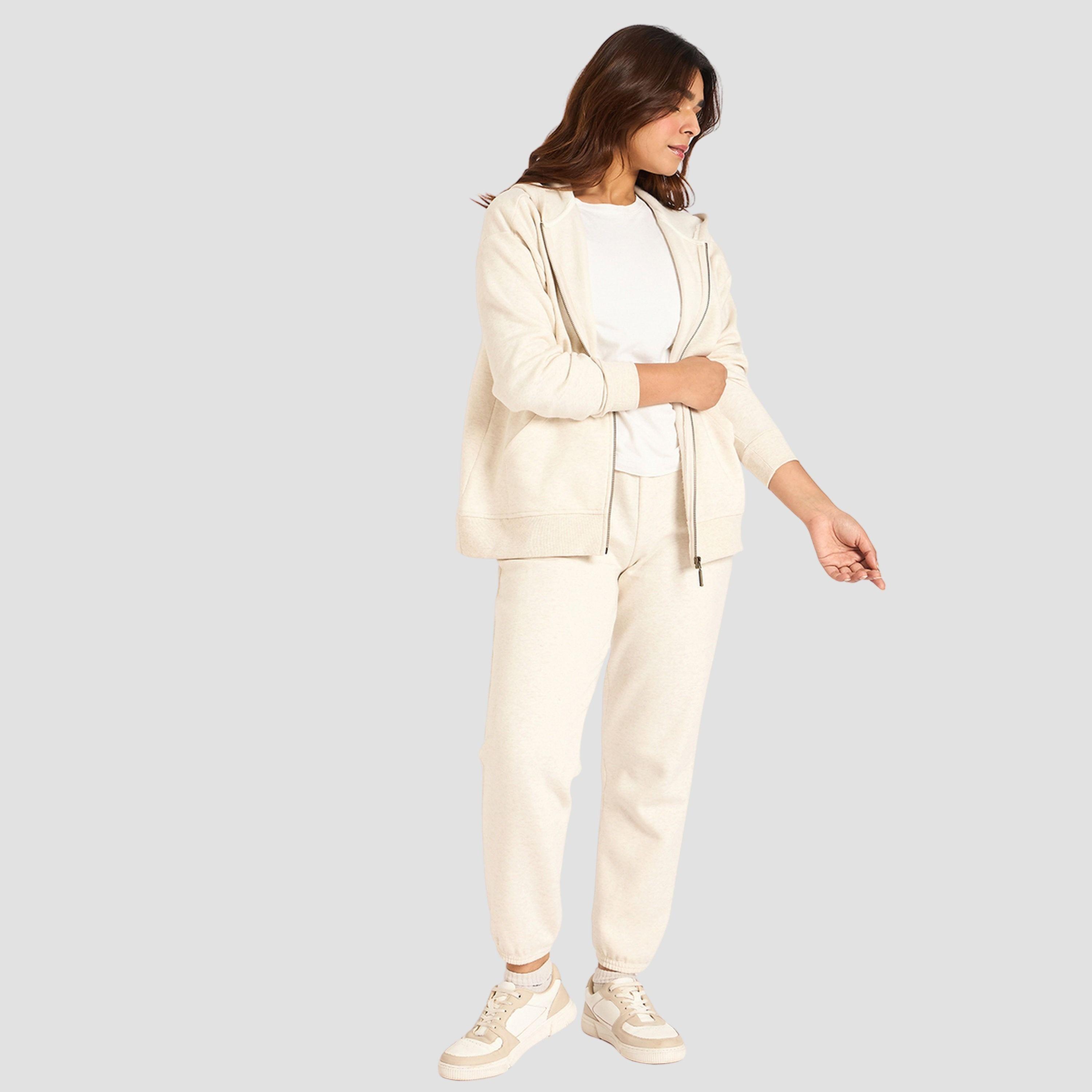 فيميلا - بنطال رياضي نسائي صوف المخلوط باللون اوف وايت-women-clothing-bottoms-joggers-image-2