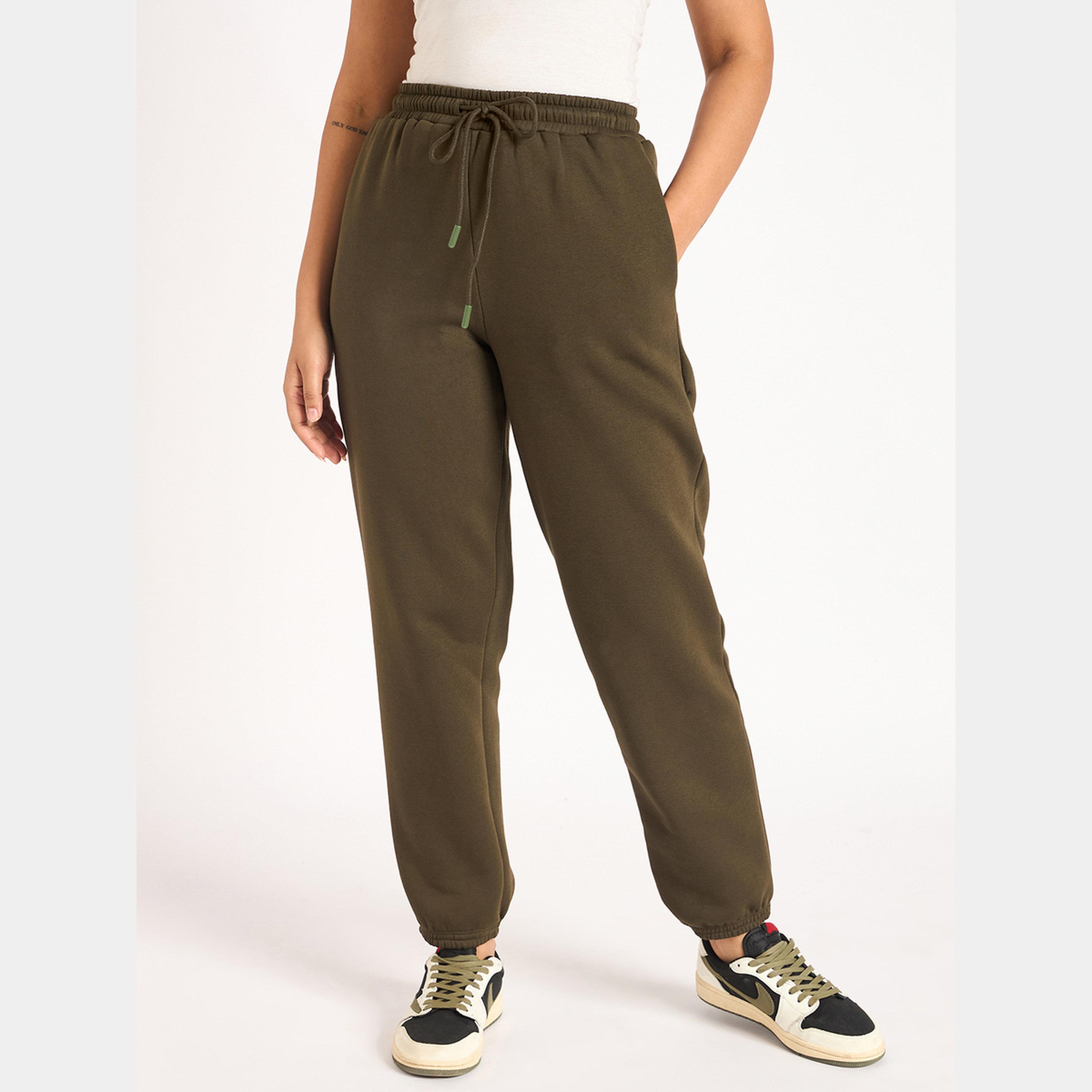 فيميلا - بنطال رياضي نسائي صوف الزيتوني-women-clothing-bottoms-joggers-image-1