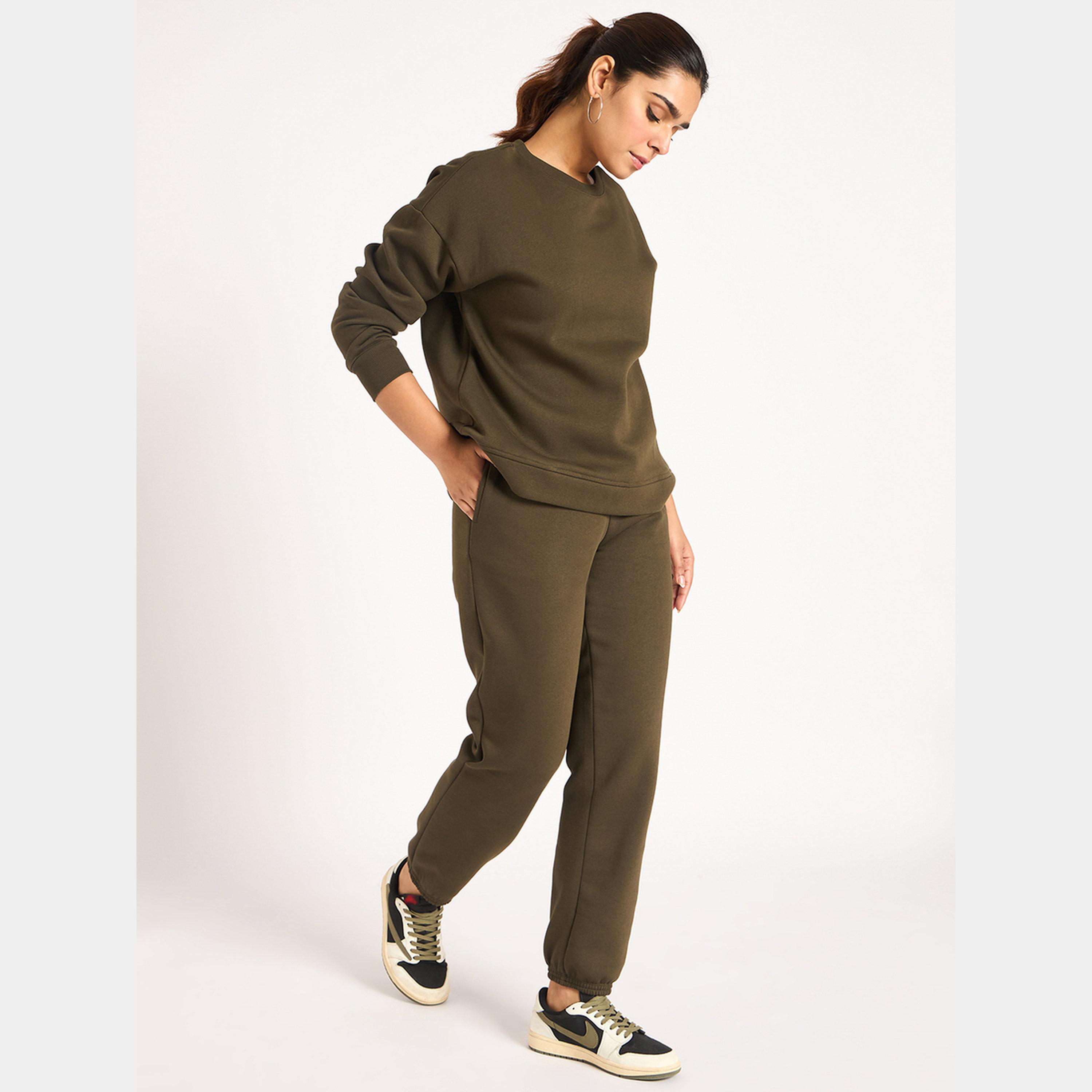 فيميلا - بنطال رياضي نسائي صوف الزيتوني-women-clothing-bottoms-joggers-image-2
