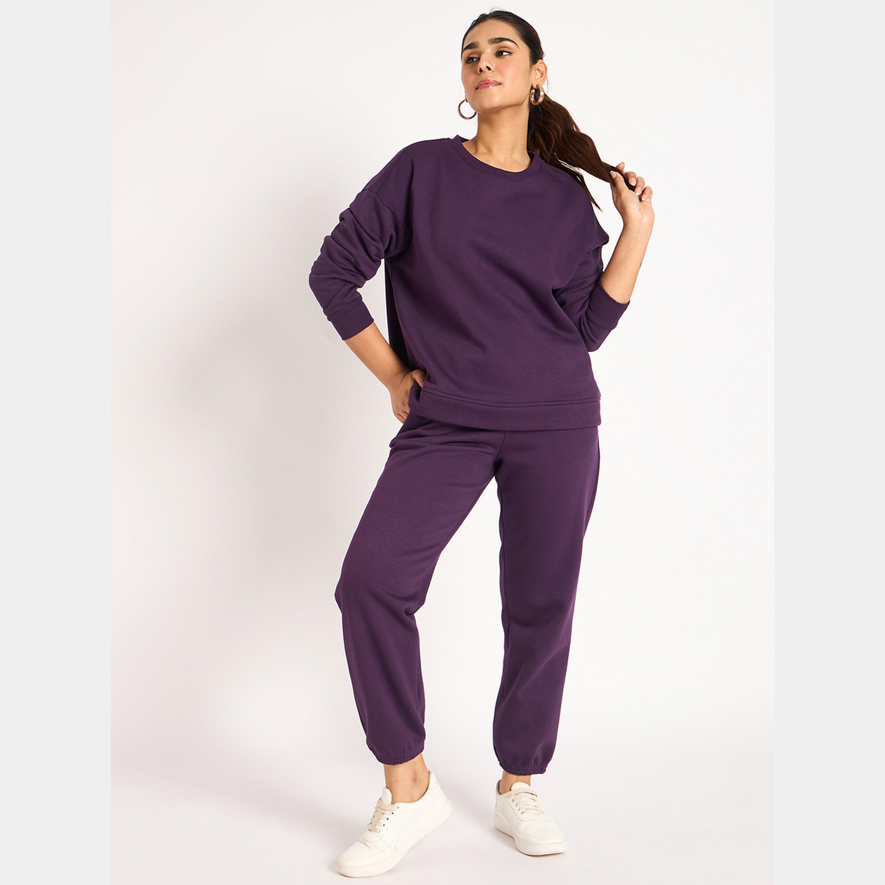 فيميلا - بنطال رياضي نسائي صوف أرجواني اللون-women-clothing-bottoms-joggers-image-2