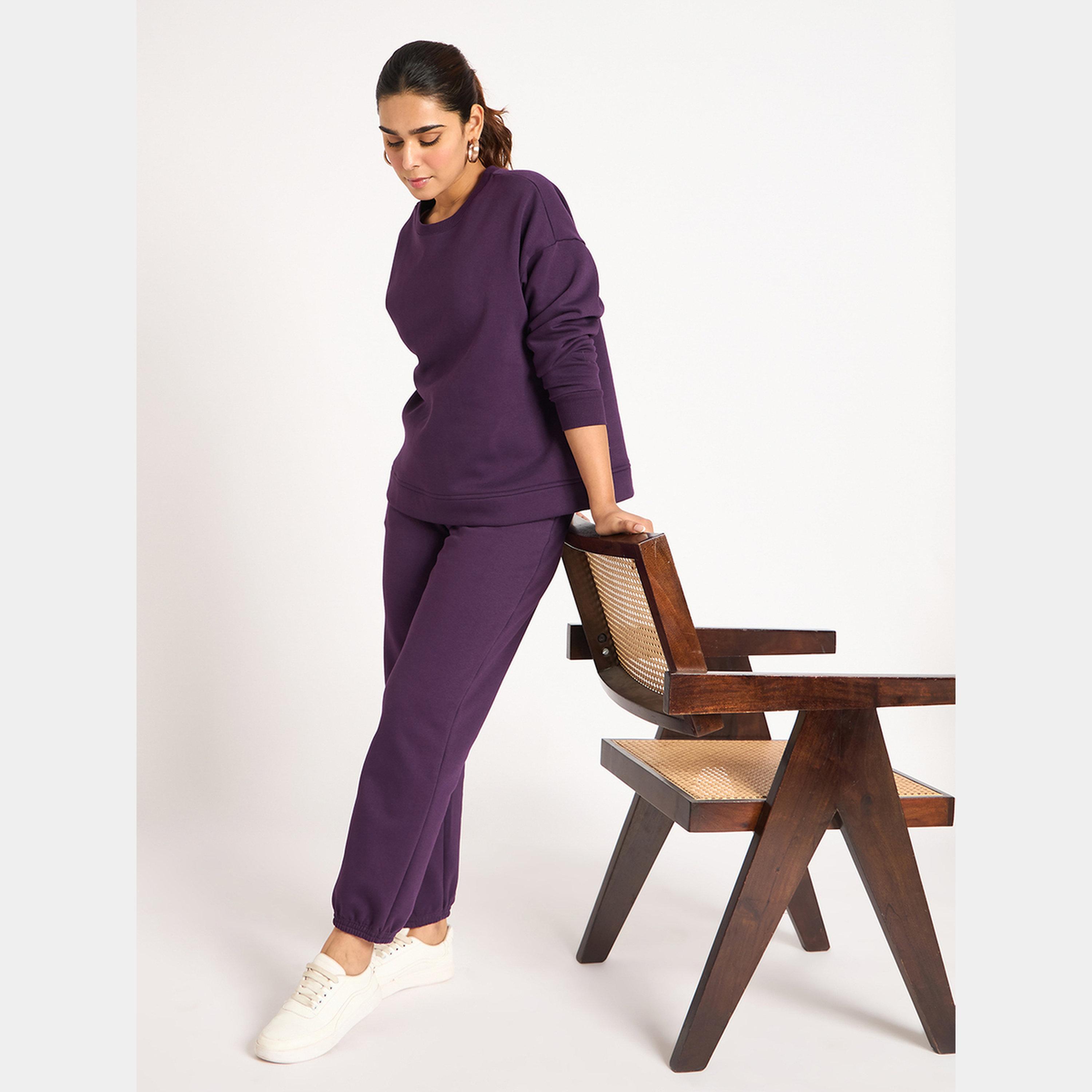 فيميلا - بنطال رياضي نسائي صوف أرجواني اللون-women-clothing-bottoms-joggers-image-6