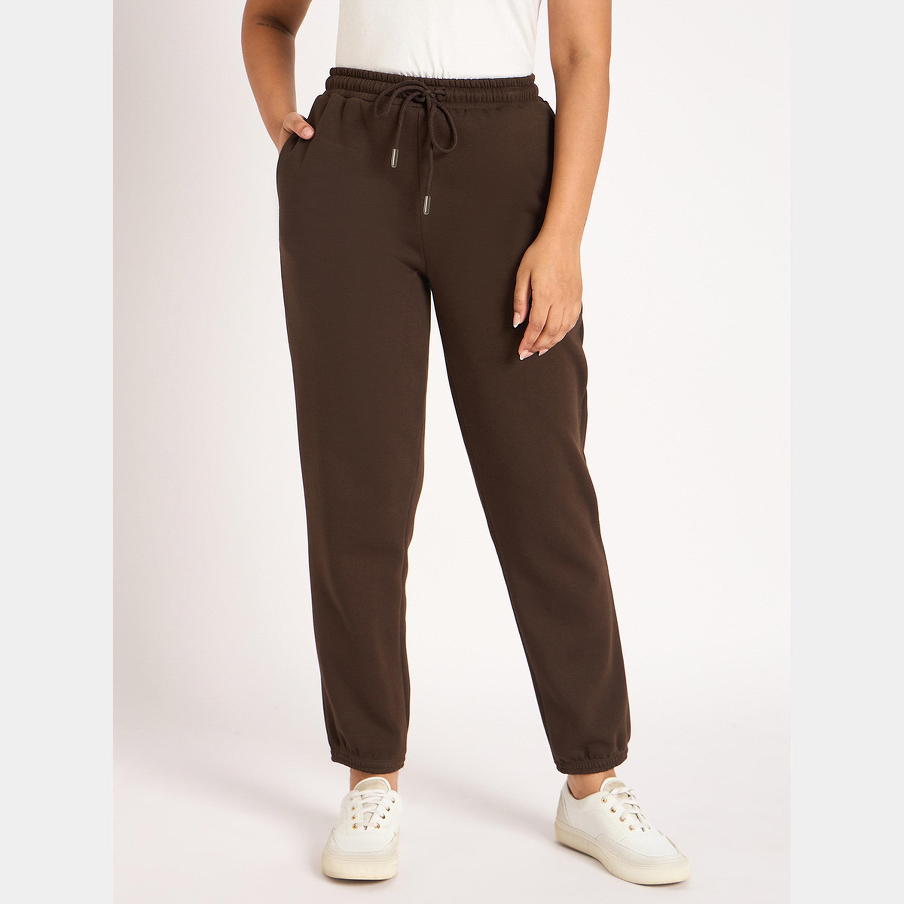 فيميلا - بنطال رياضي صوف لون القهوة البني-women-clothing-bottoms-joggers-image-1