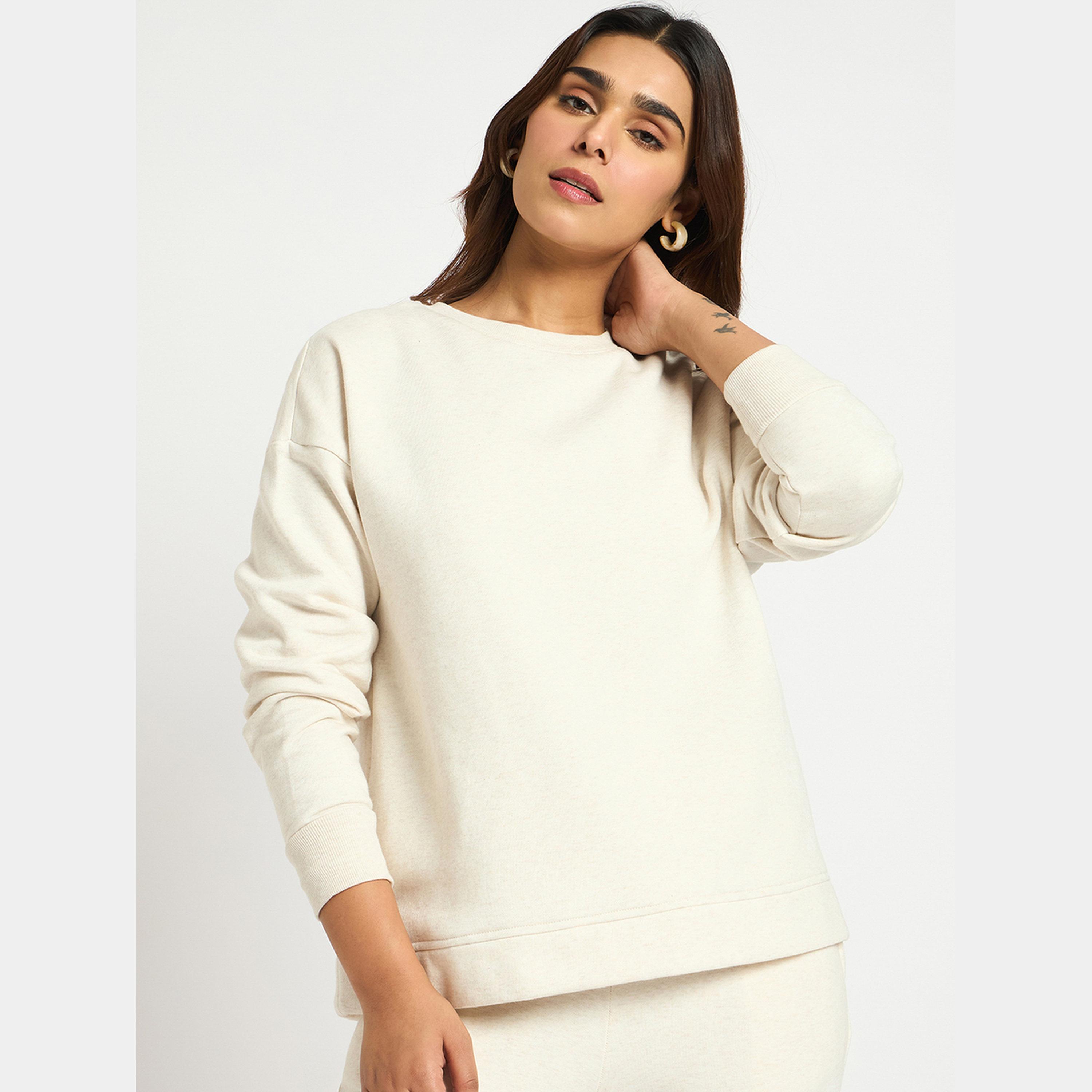 فيميلا - سويت شيرت نسائي صوف بأكمام طويلة ورقبة دائرية سادة-women-clothing-hoodiesandsweatshirts-sweatshirts-image-1