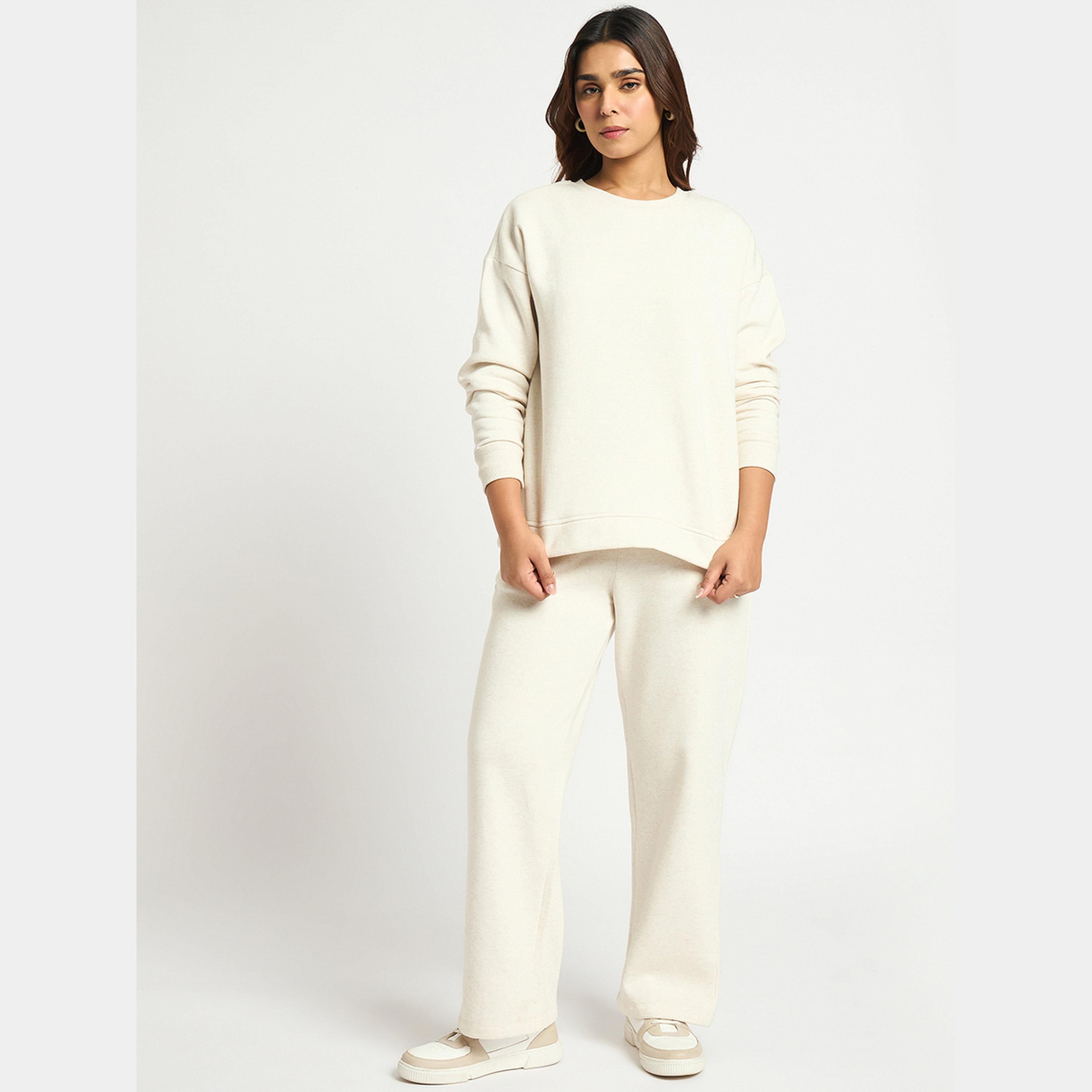 فيميلا - سويت شيرت نسائي صوف بأكمام طويلة ورقبة دائرية سادة-women-clothing-hoodiesandsweatshirts-sweatshirts-image-2