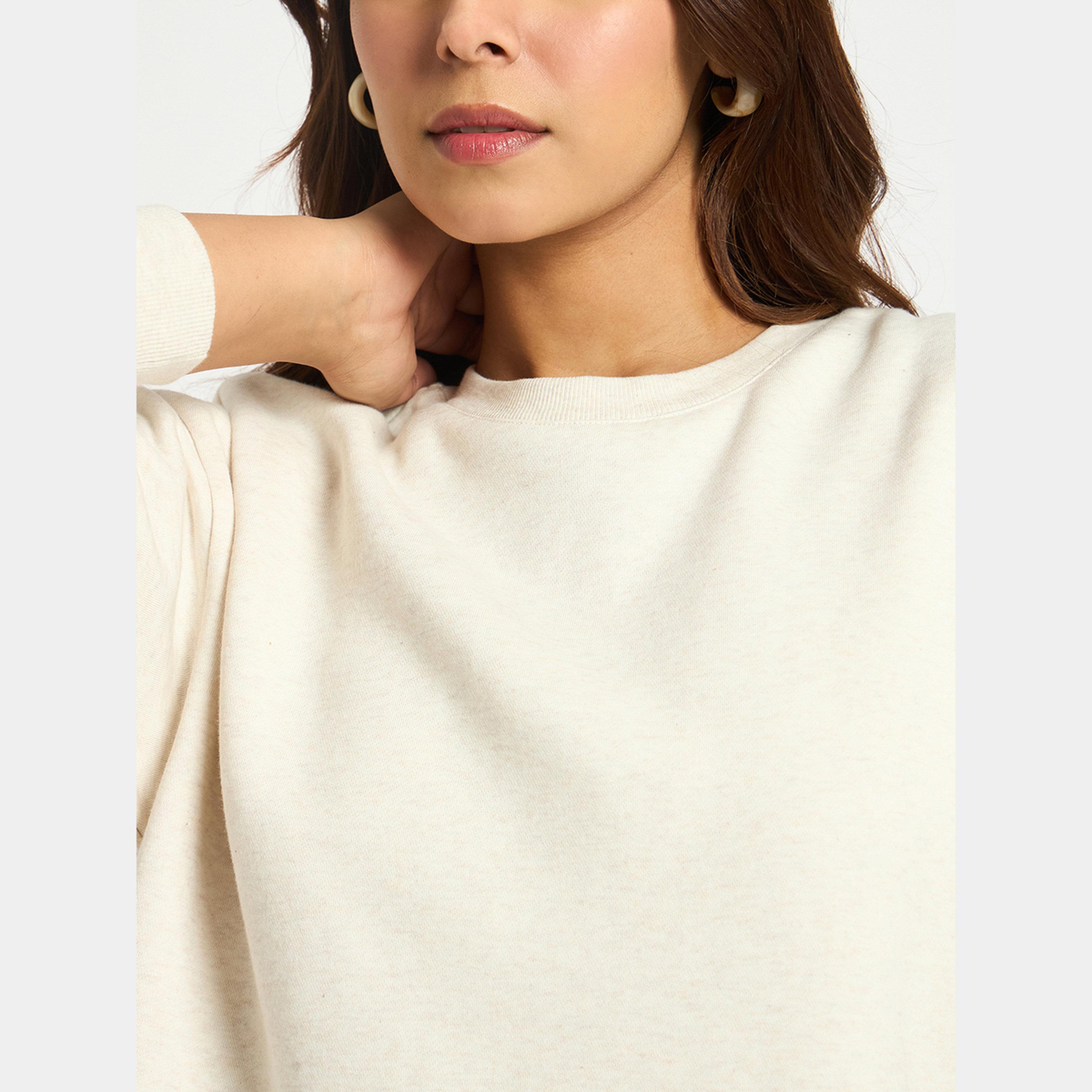 فيميلا - سويت شيرت نسائي صوف بأكمام طويلة ورقبة دائرية سادة-women-clothing-hoodiesandsweatshirts-sweatshirts-image-3