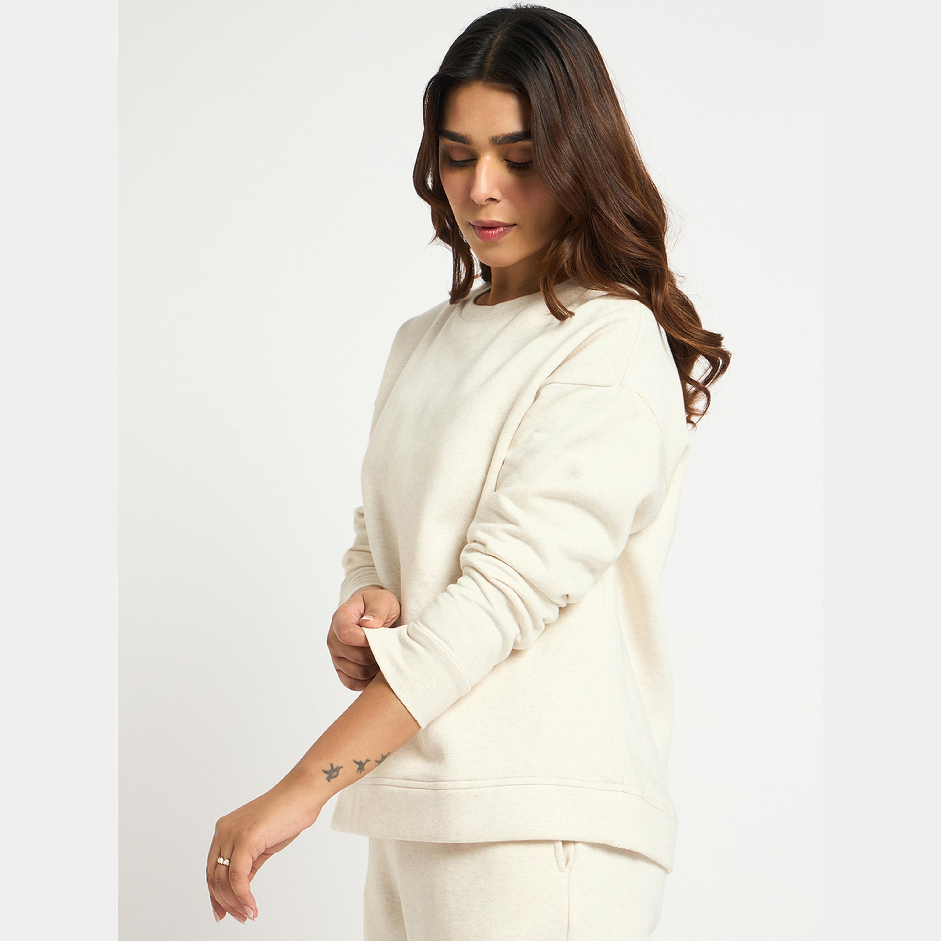 فيميلا - سويت شيرت نسائي صوف بأكمام طويلة ورقبة دائرية سادة-women-clothing-hoodiesandsweatshirts-sweatshirts-image-5