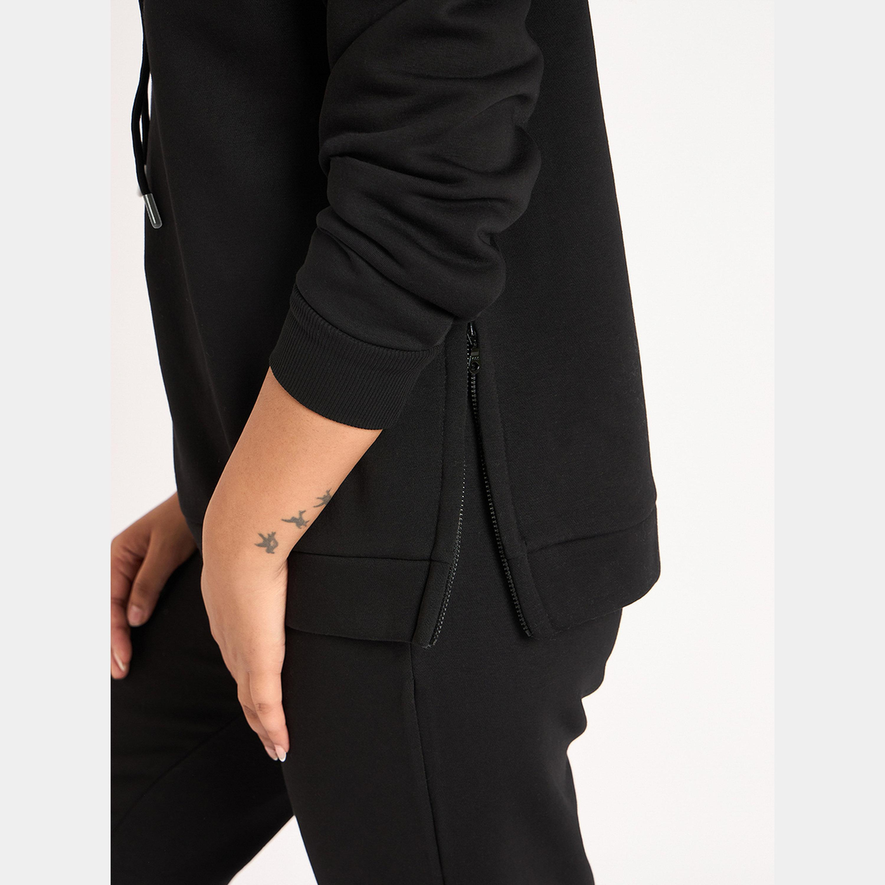 فيميلا - هودي نسائي صوف بغطاء للرأس وياقة وأكمام طويلة وسحاب جانبي-women-clothing-hoodiesandsweatshirts-hoodies-image-4