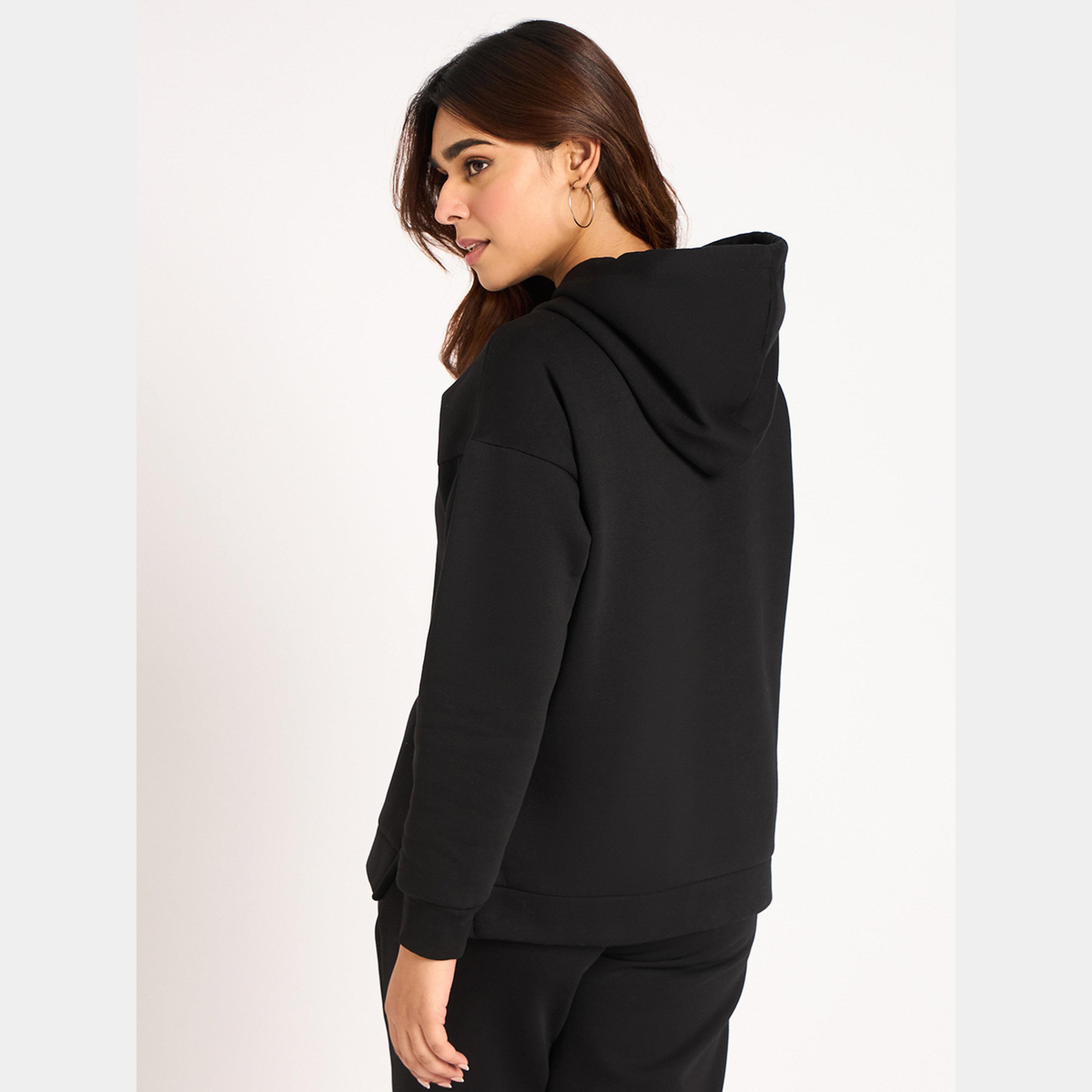 فيميلا - هودي نسائي صوف بغطاء للرأس وياقة وأكمام طويلة وسحاب جانبي-women-clothing-hoodiesandsweatshirts-hoodies-image-5