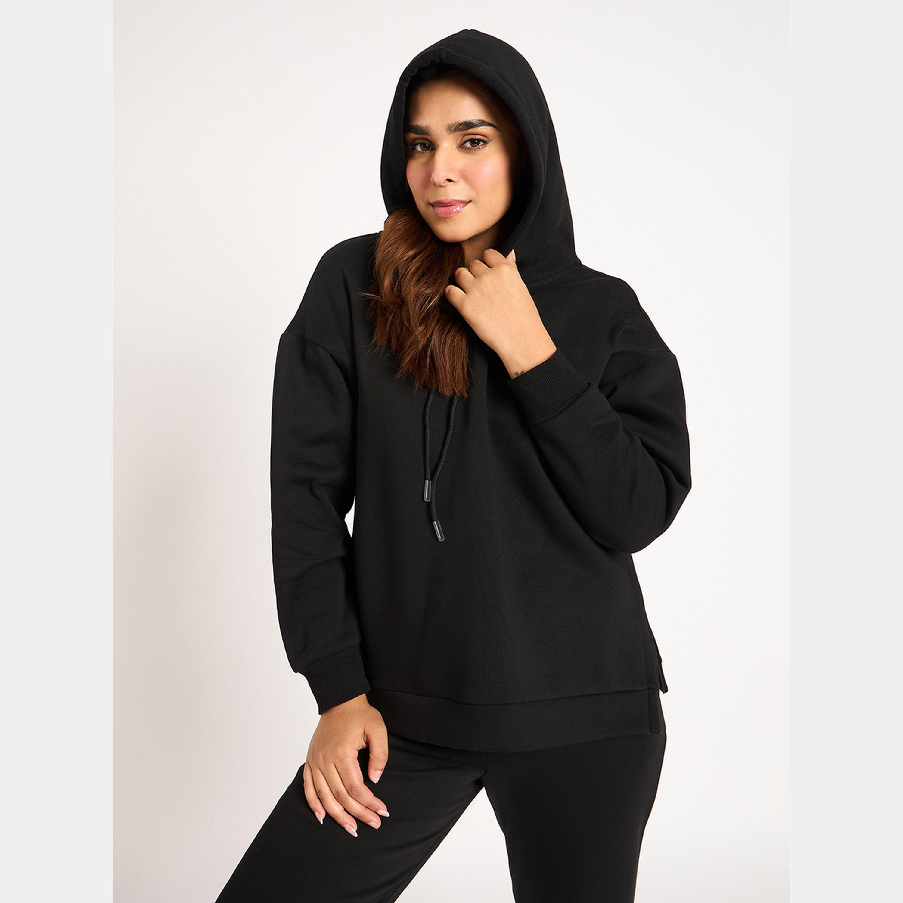 فيميلا - هودي نسائي صوف بغطاء للرأس وياقة وأكمام طويلة وسحاب جانبي-women-clothing-hoodiesandsweatshirts-hoodies-image-6
