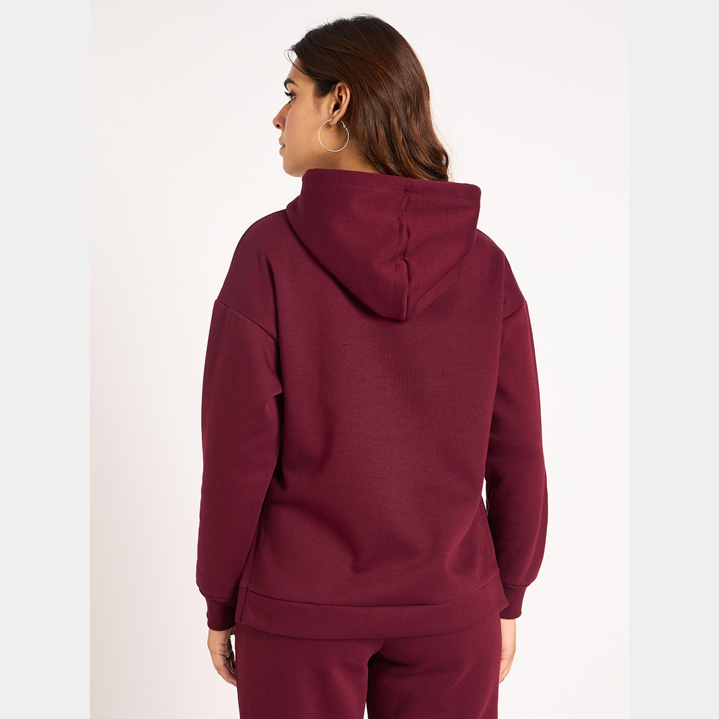 فيميلا - هودي نسائي صوف بغطاء للرأس وياقة وأكمام طويلة وسحاب جانبي-women-clothing-hoodiesandsweatshirts-hoodies-image-6