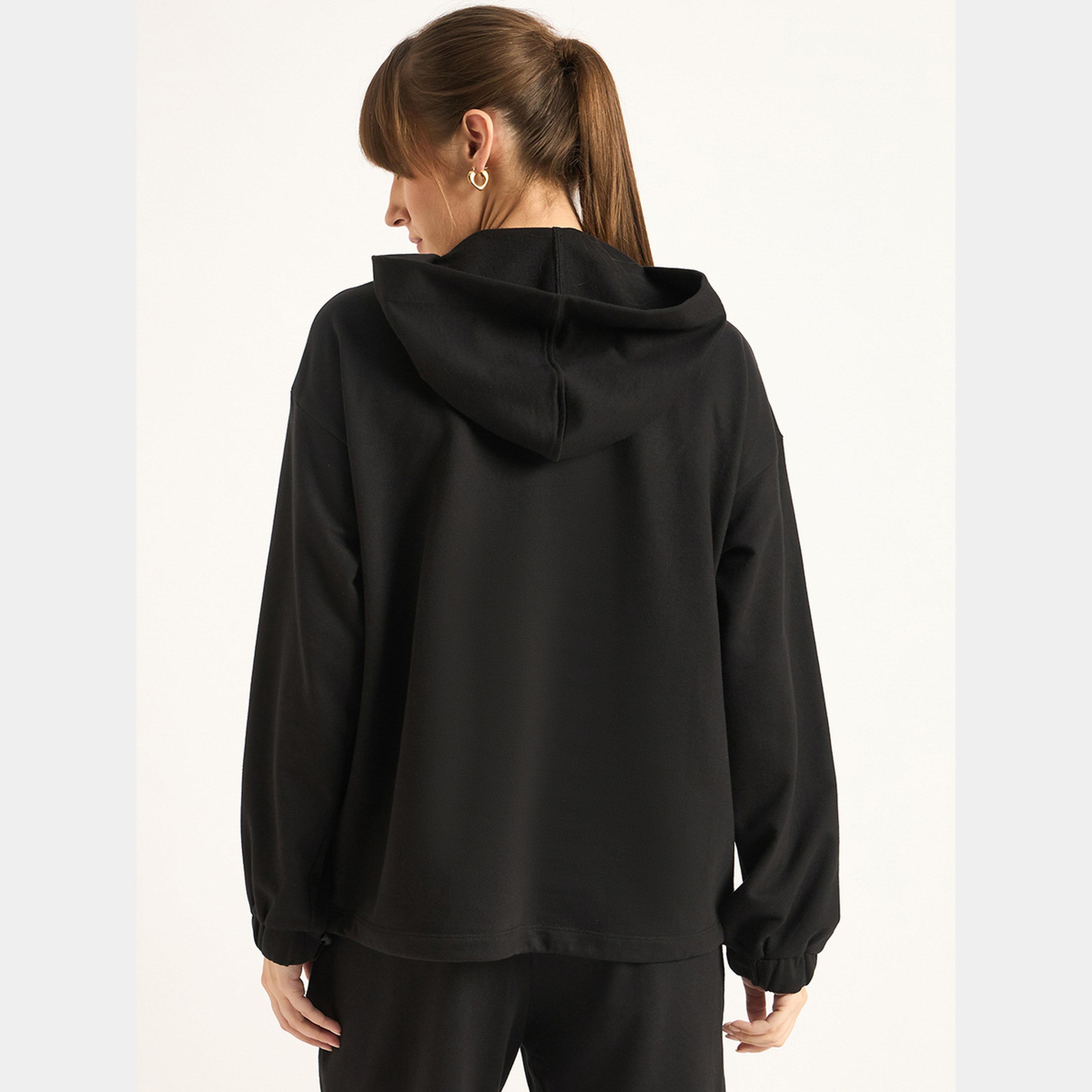 فيميلا - هودي تيري سادة بأكمام طويلة ورقبة بغطاء للرأس للنساء-women-clothing-hoodiesandsweatshirts-hoodies-image-3