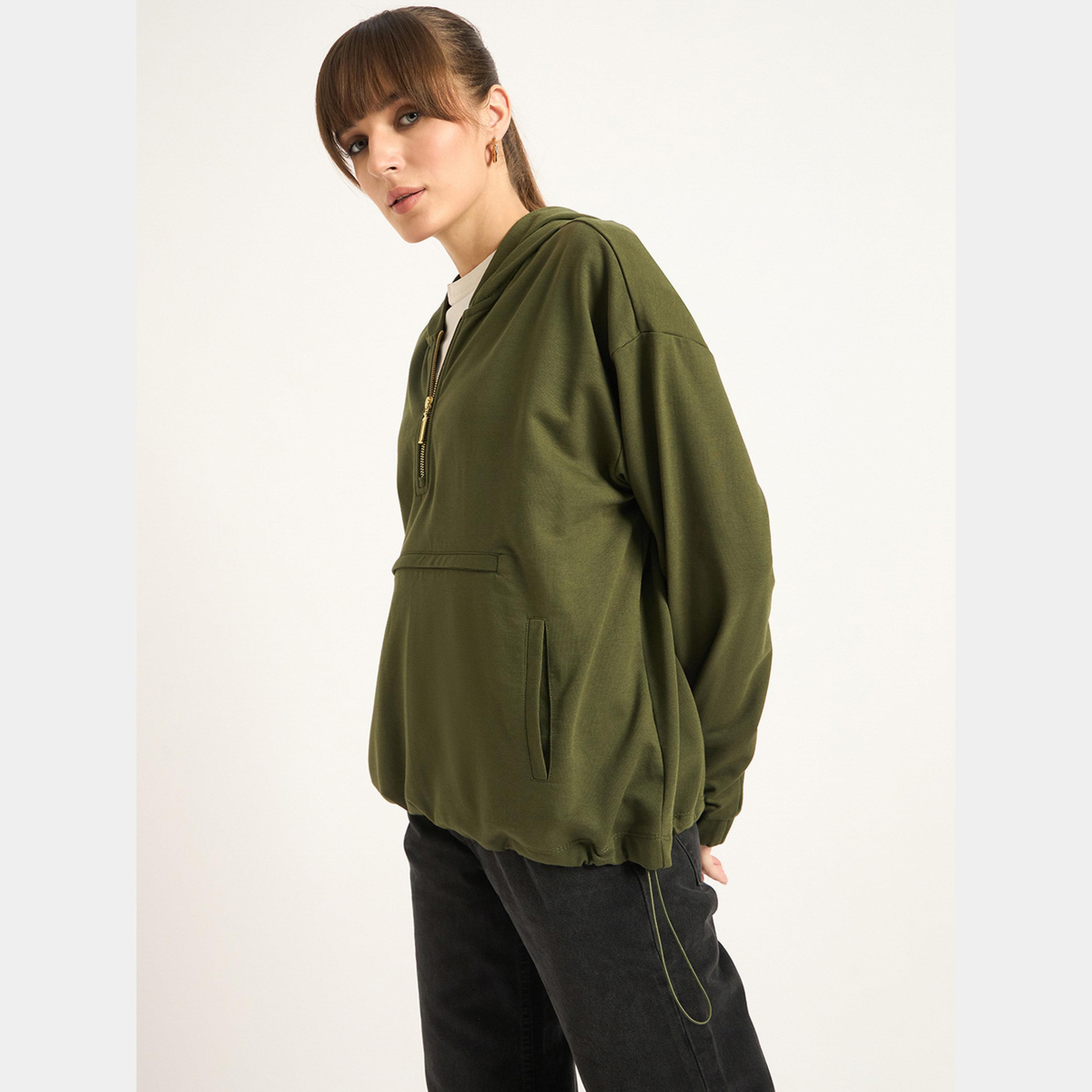 فيميلا - هودي تيري سادة بأكمام طويلة ورقبة بغطاء للرأس للنساء-women-clothing-hoodiesandsweatshirts-hoodies-image-5