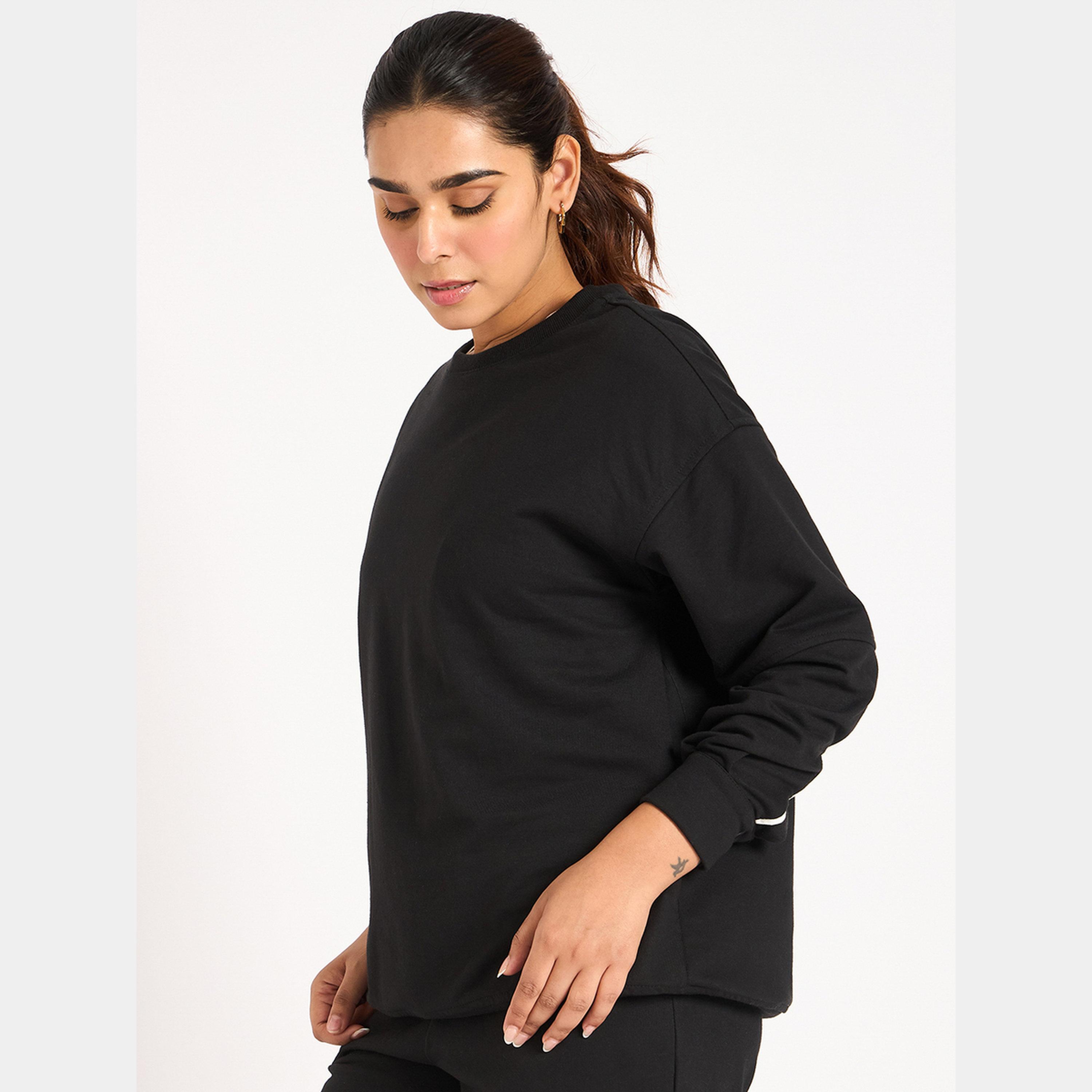 Femmella Black Piping Detail Terry Sweatshirt-women-clothing-hoodiesandsweatshirts-sweatshirts-image-6