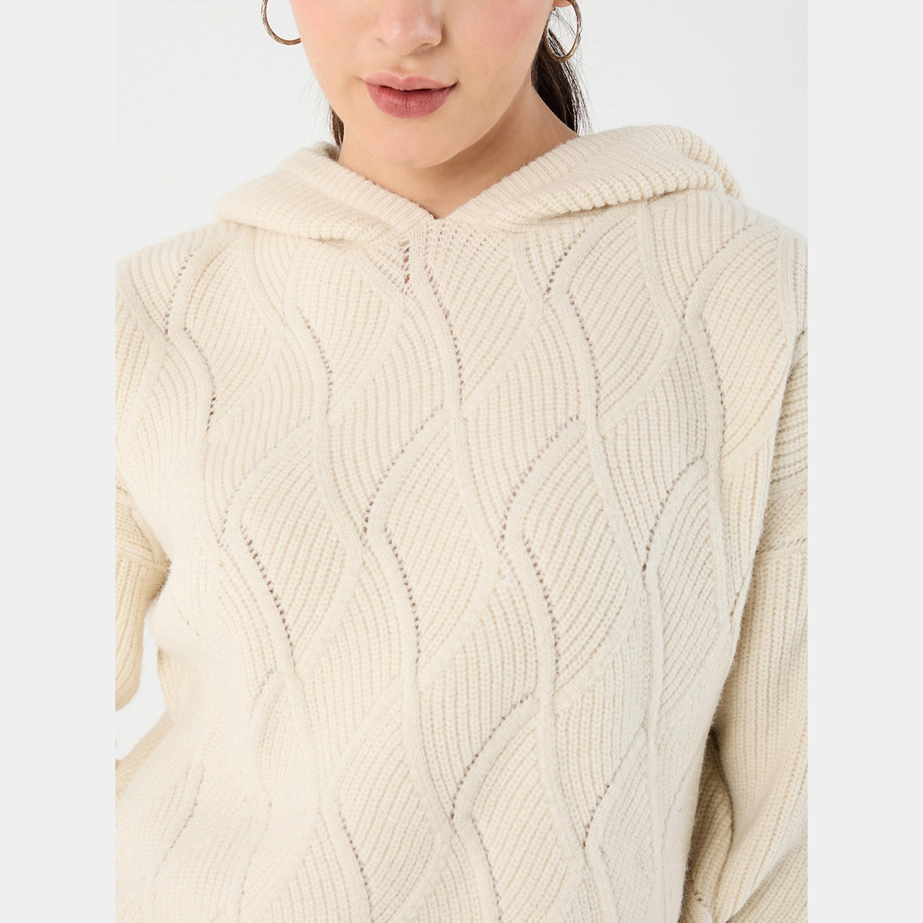 Femmella Cream Pointelle Oversized Hooded Sweater-women-clothing-cardigansandjumpers-jumpers-image-4
