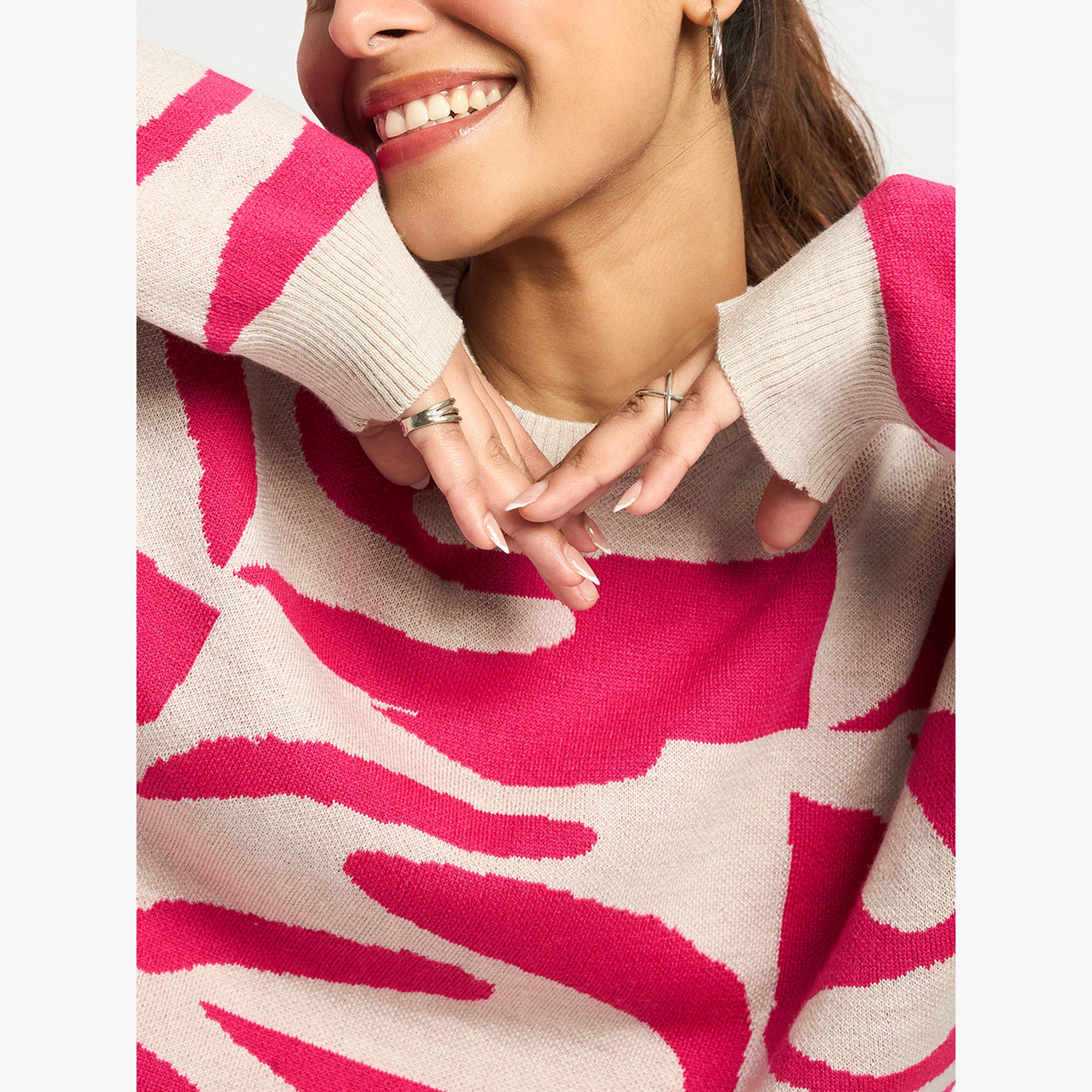 Femmella Women Abstract Print Knit Sweater-women-clothing-cardigansandjumpers-jumpers-image-5