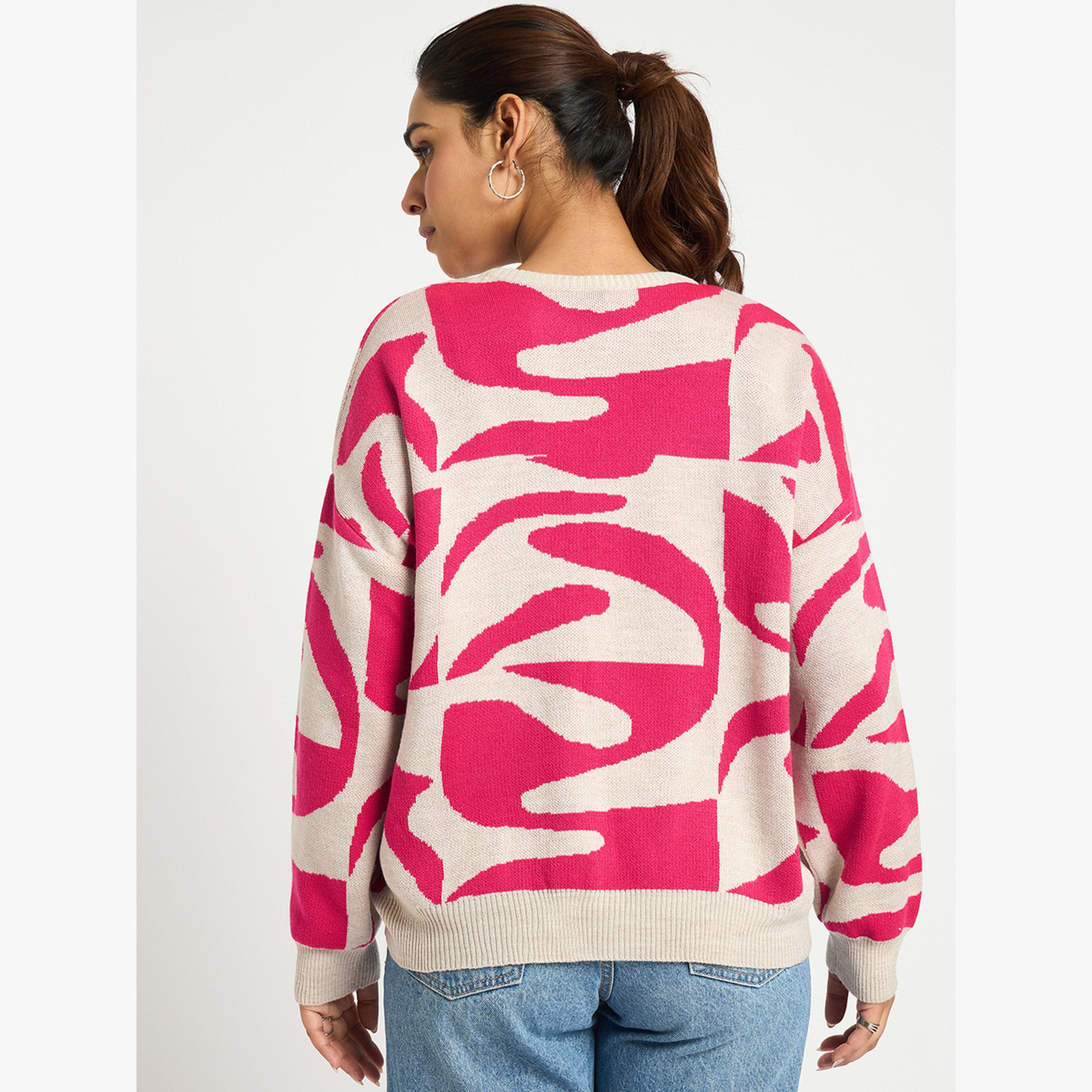 Femmella Women Abstract Print Knit Sweater-women-clothing-cardigansandjumpers-jumpers-image-6