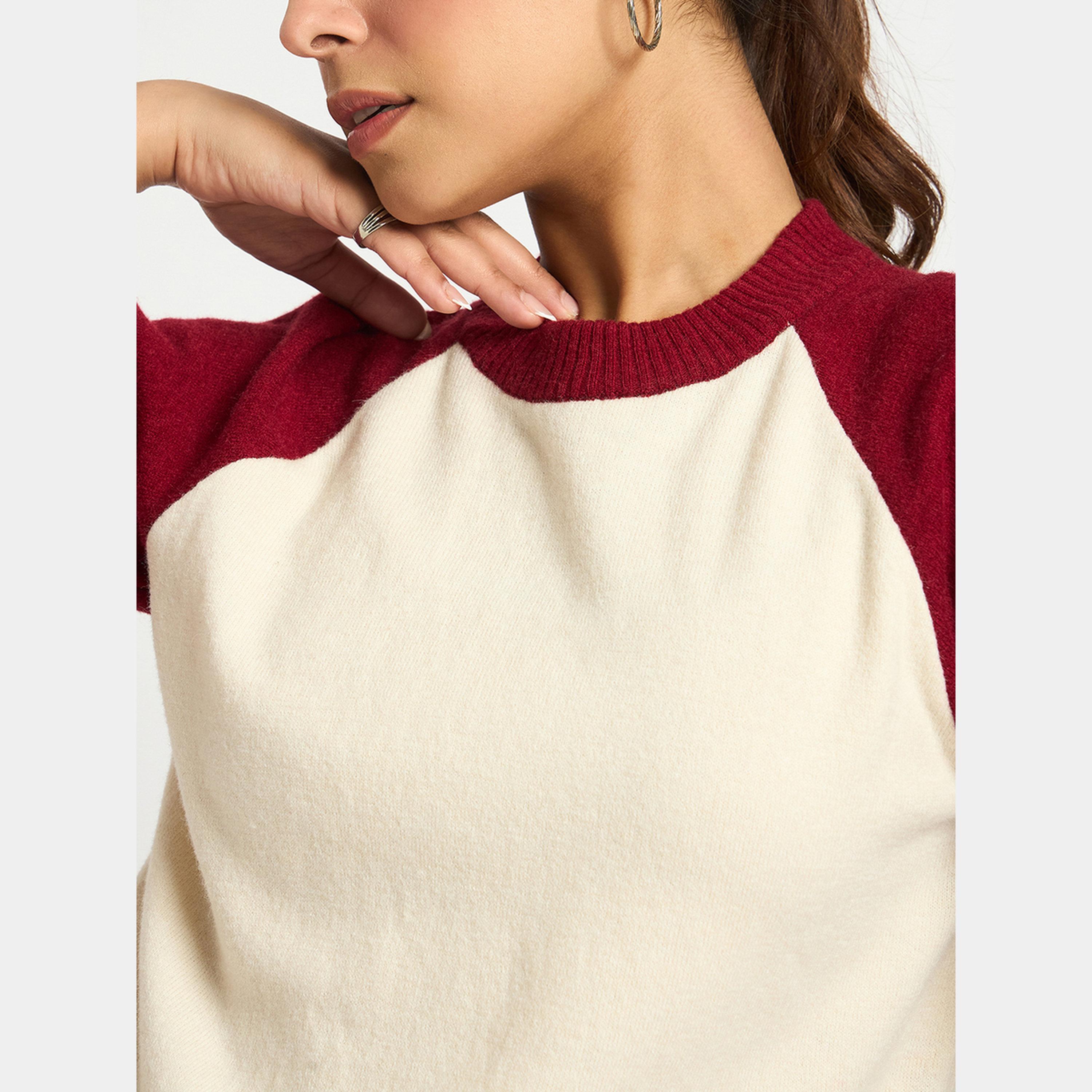 فيميلا - سترة نسائية بأكمام راجلان وياقة دائرية بألوان متعددة-women-clothing-cardigansandjumpers-jumpers-image-4