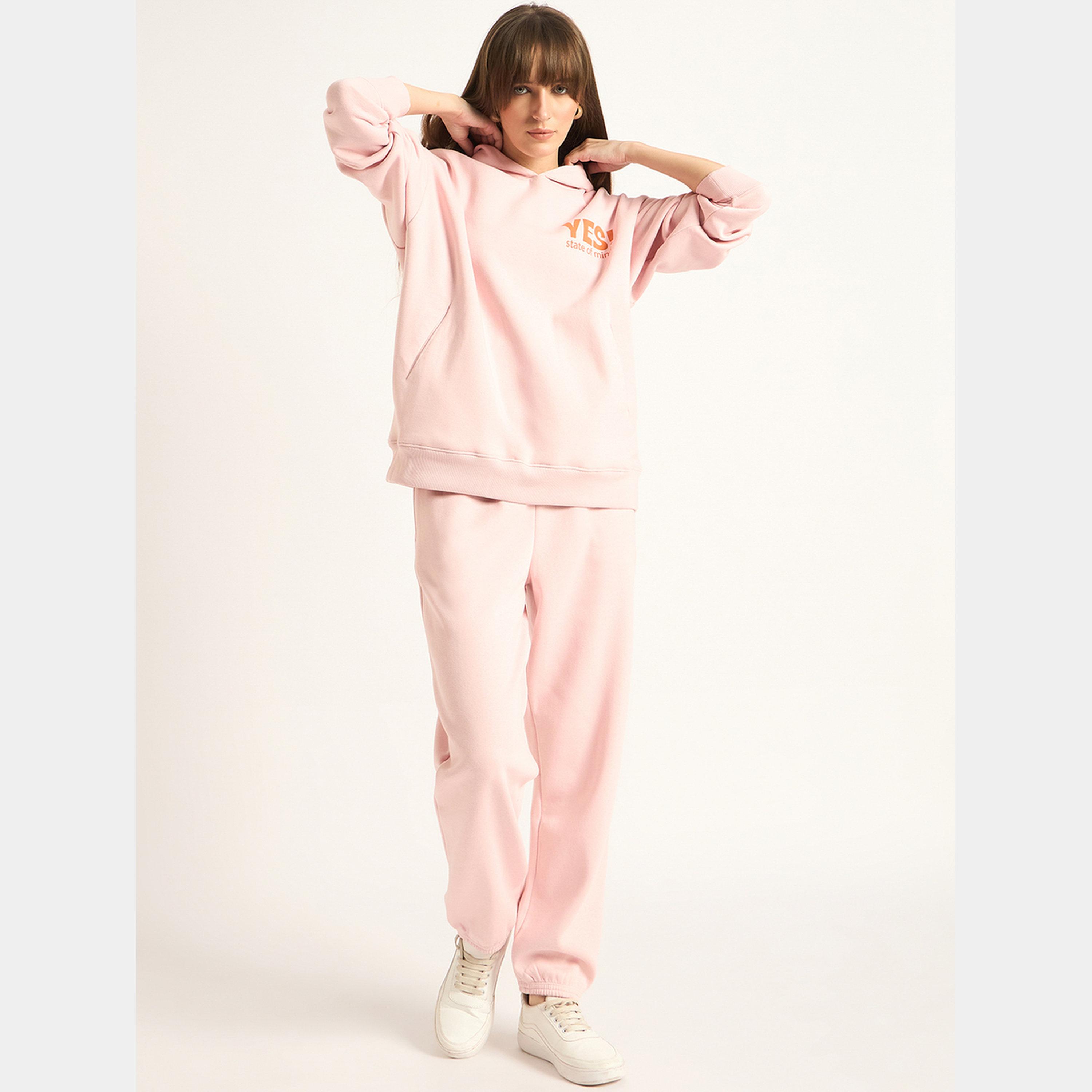 فيميلا - هودي نسائي صوف بأكمام طويلة وياقة بغطاء للرأس وطبعة شعار-women-clothing-hoodiesandsweatshirts-hoodies-image-2
