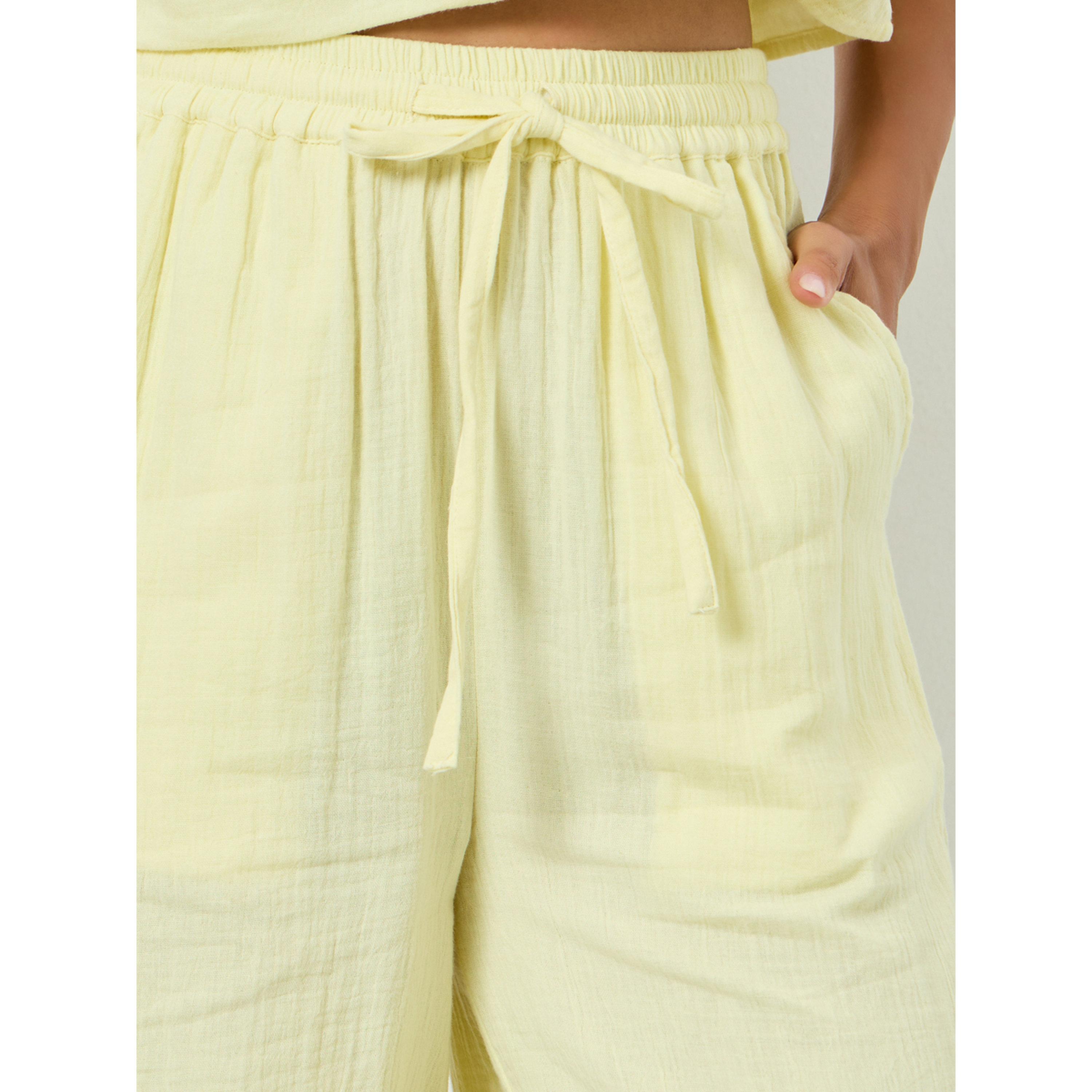 بنطال بأرجل واسعة ورباط-women-clothing-bottoms-joggers-image-4