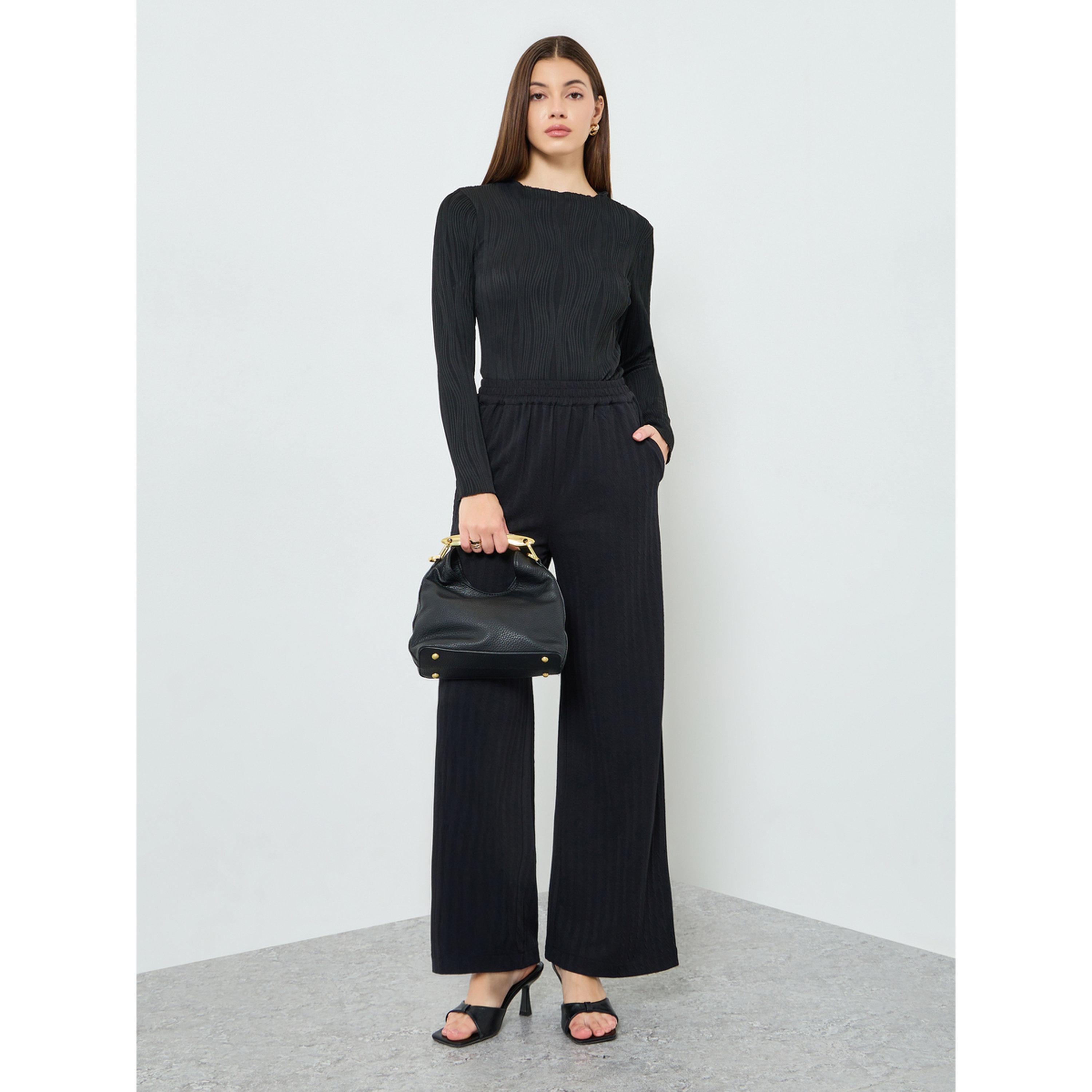 بنطال أسود بأرجل واسعة-women-clothing-bottoms-trousers-image-2