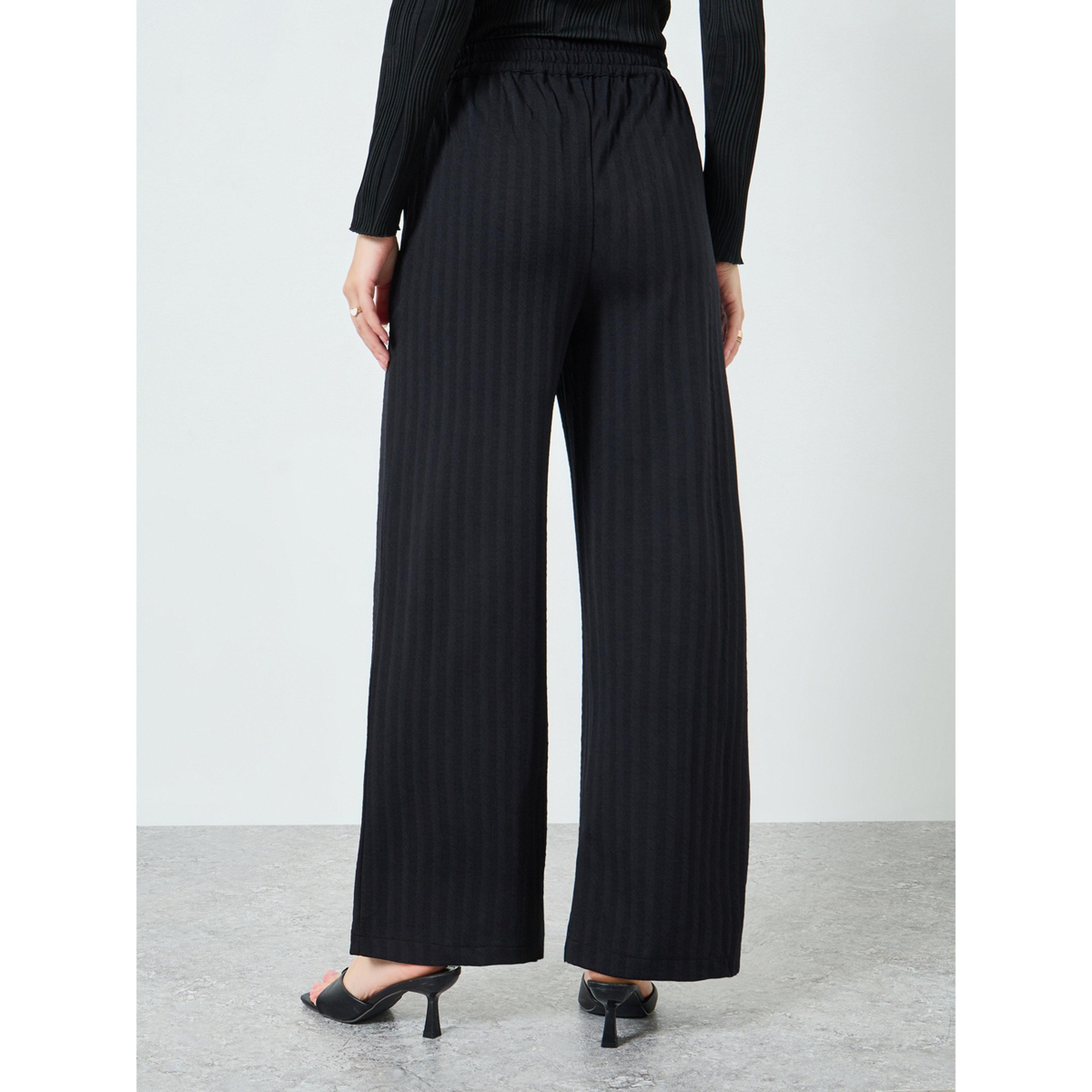 بنطال أسود بأرجل واسعة-women-clothing-bottoms-trousers-image-4