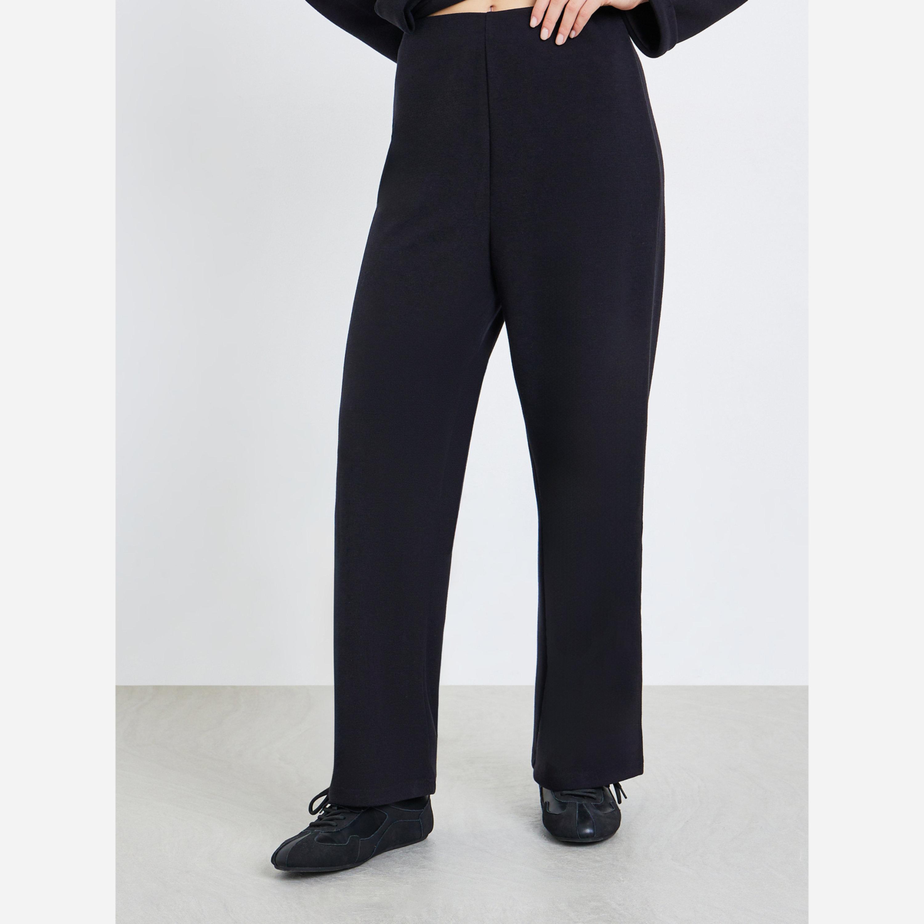 ستايلي - طقم كارديجان وبنطال لون أسود طويل بحزام للنساء-women-clothing-coordsets-image-5