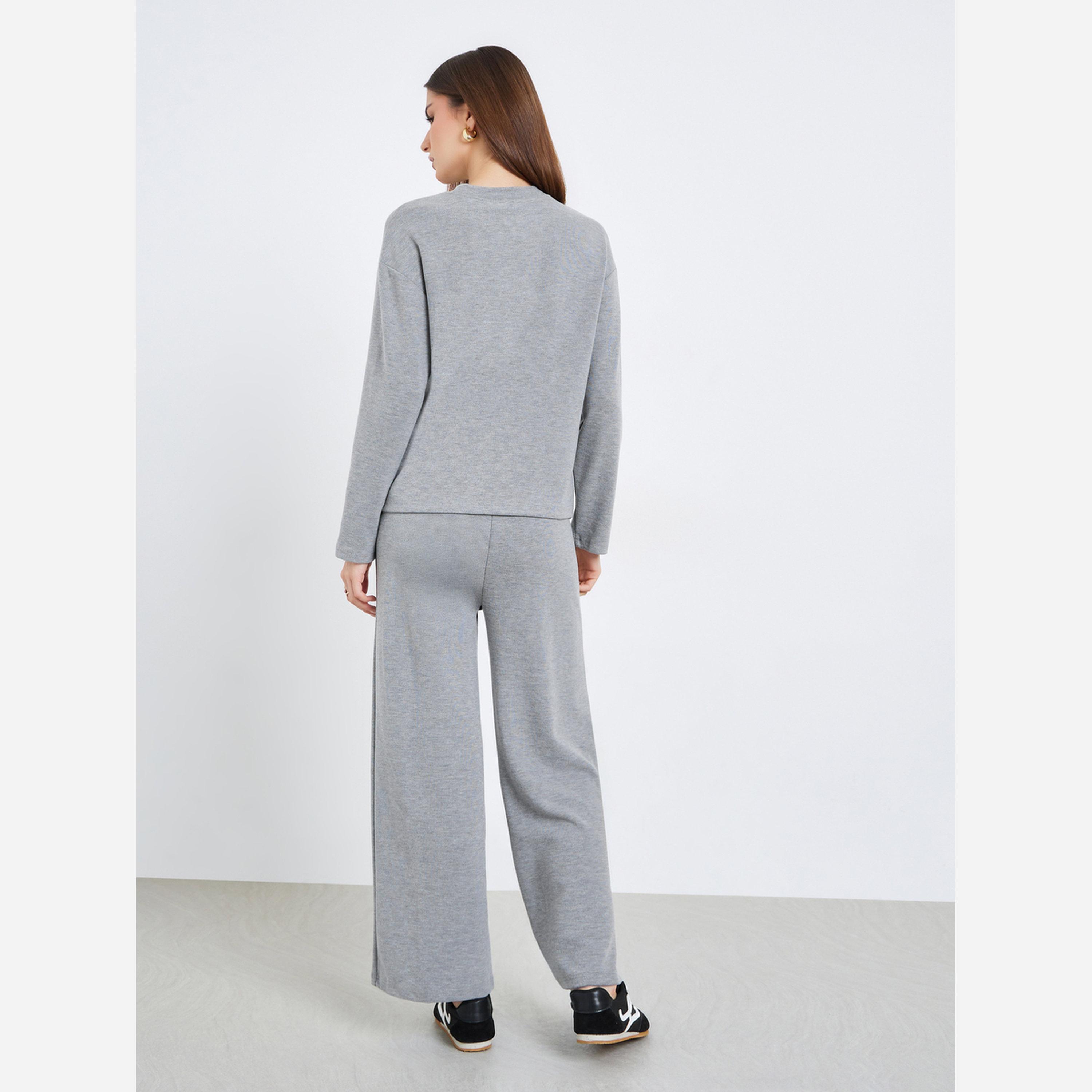 ستايلي - طقم نسائي لون رمادي-women-clothing-coordsets-image-6