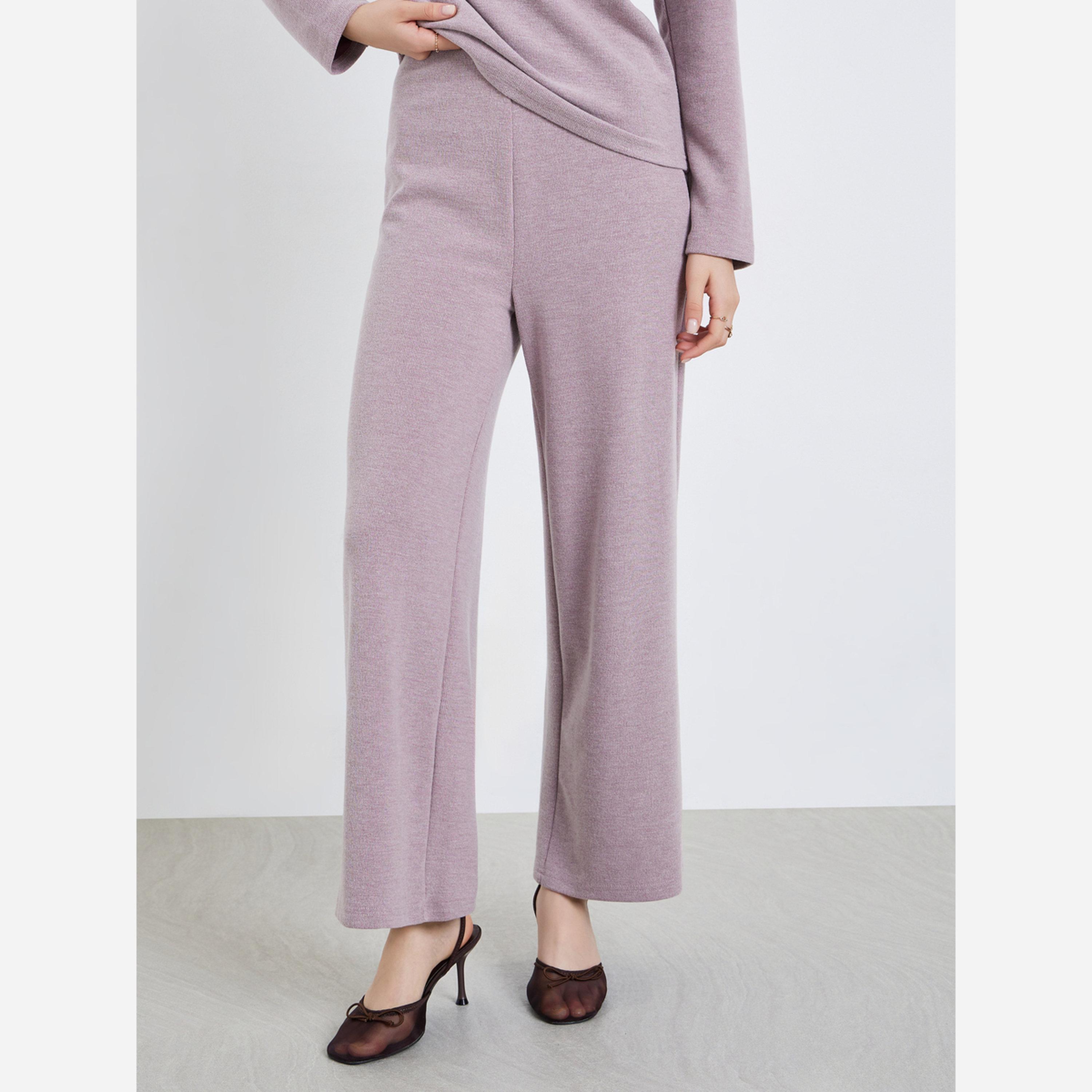 Styli Women Lilac Knit Top and Pants Co-Ords-women-clothing-coordsets-image-5