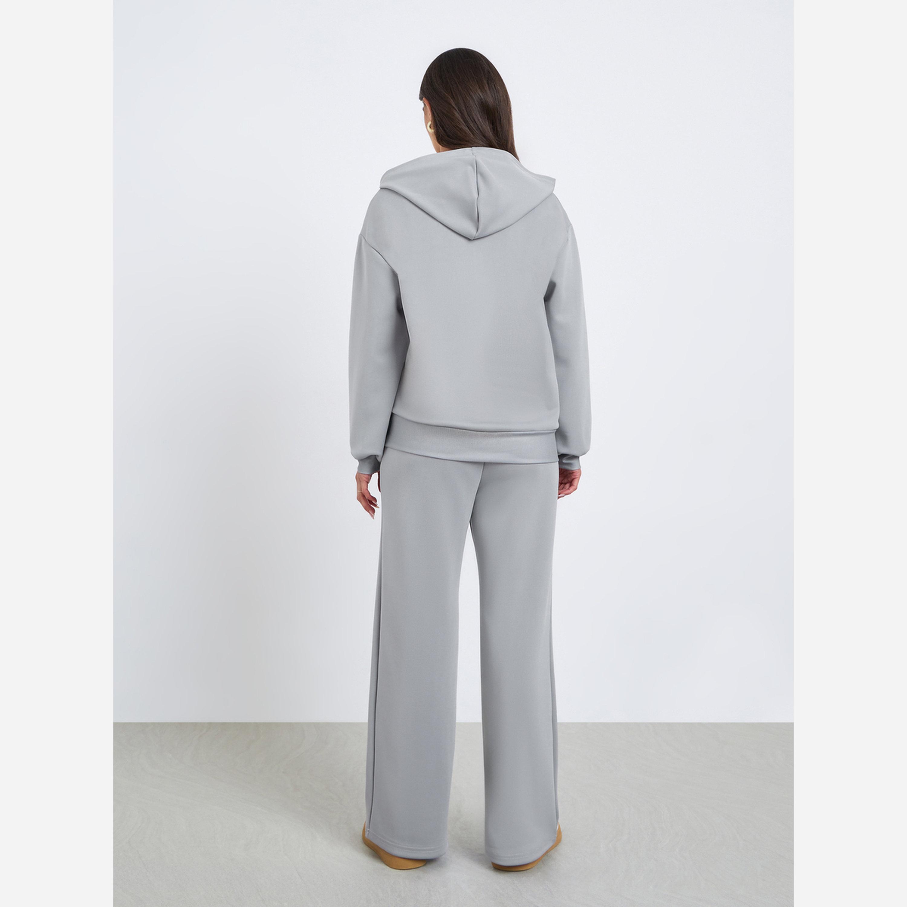 ستايلي - طقم جاكيت وبنطال نسائي لون رمادي بقبعة-women-clothing-coordsets-image-6