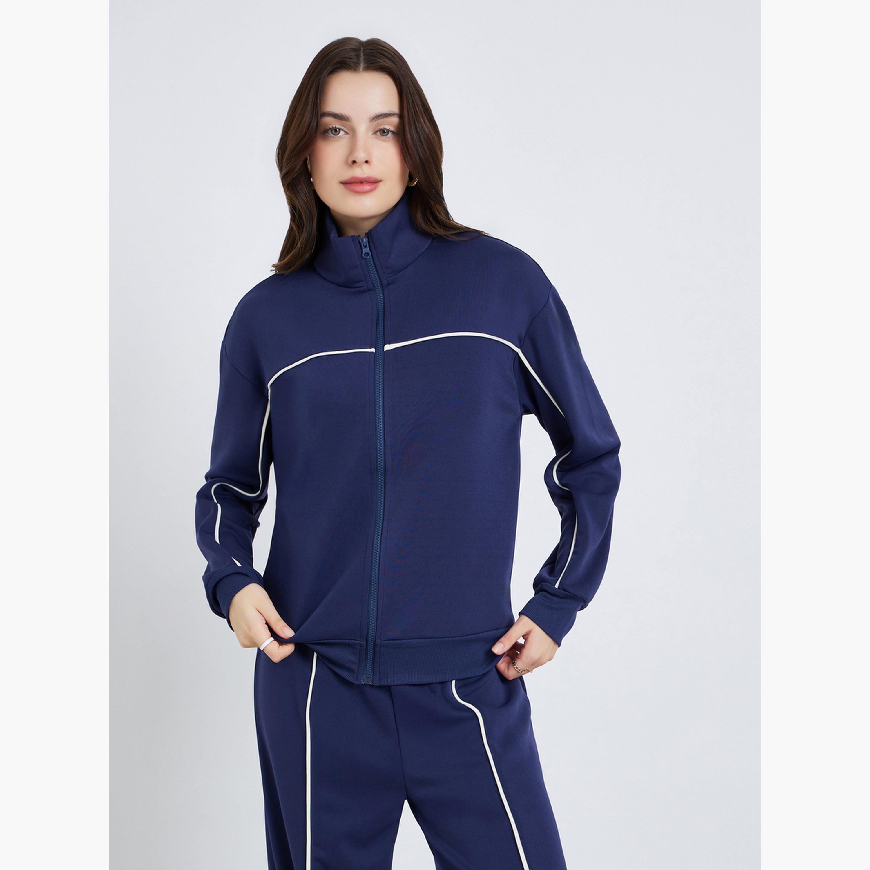 Styli Women Knit Bomber Jacket and Pants Co-Ords-women-clothing-coordsets-image-3