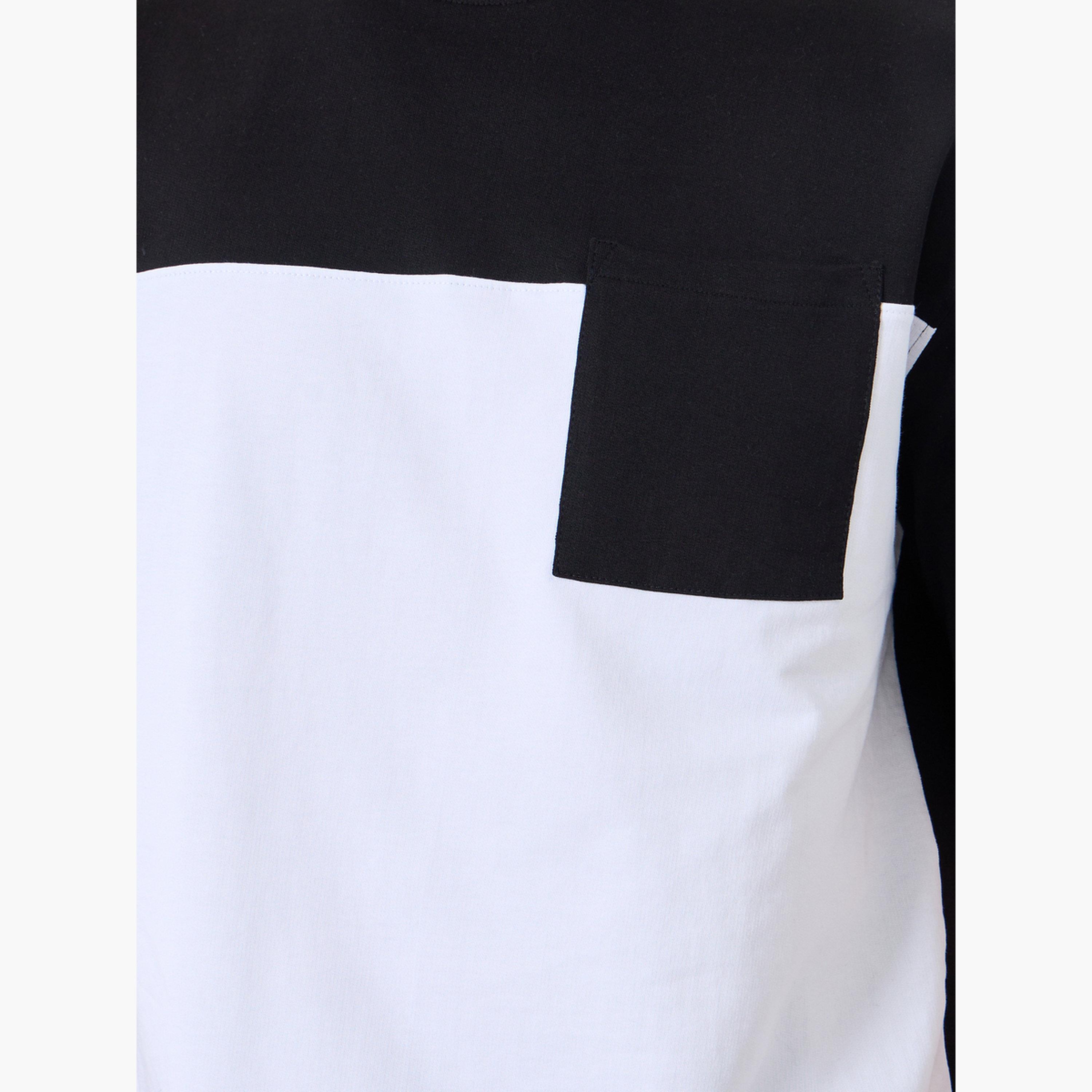 طقم منسق من تيشيرت وشورت بنمط كتل الالوان للرجال-men-clothing-coordsets-image-3