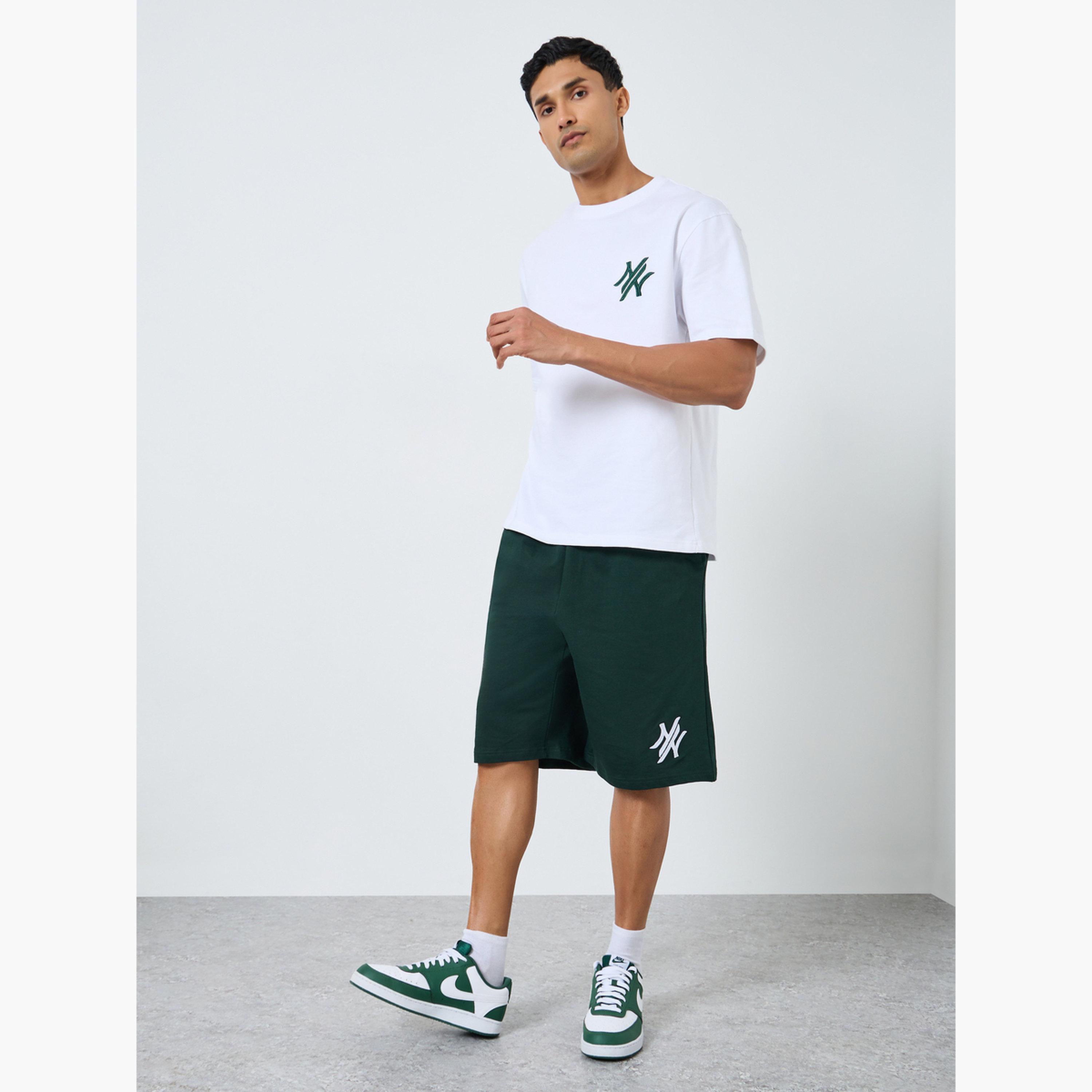 Styli Men Minimal Print Oversized T-Shirt and Shorts Co-Ords-men-clothing-coordsets-image-1