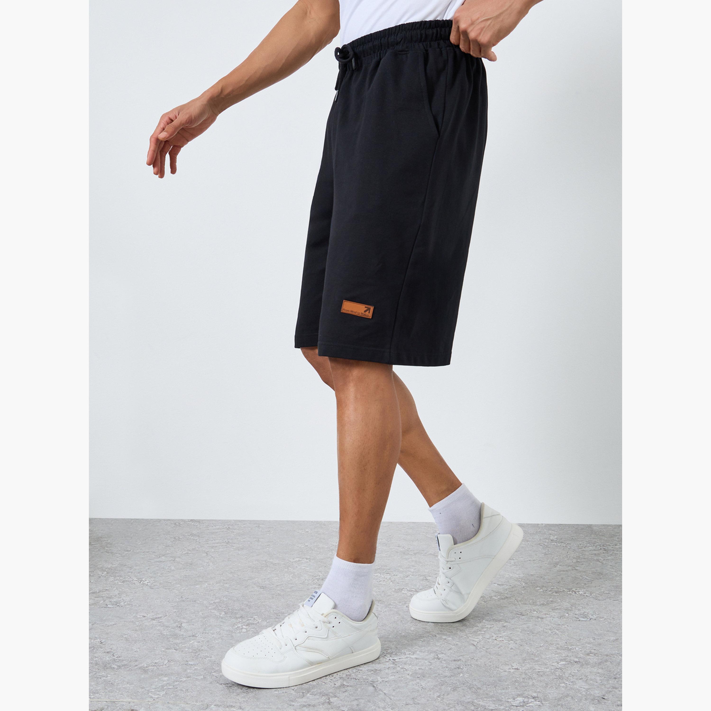 Styli Men Oversized Badge Detail T-Shirt and Shorts Co-Ords-men-clothing-coordsets-image-5
