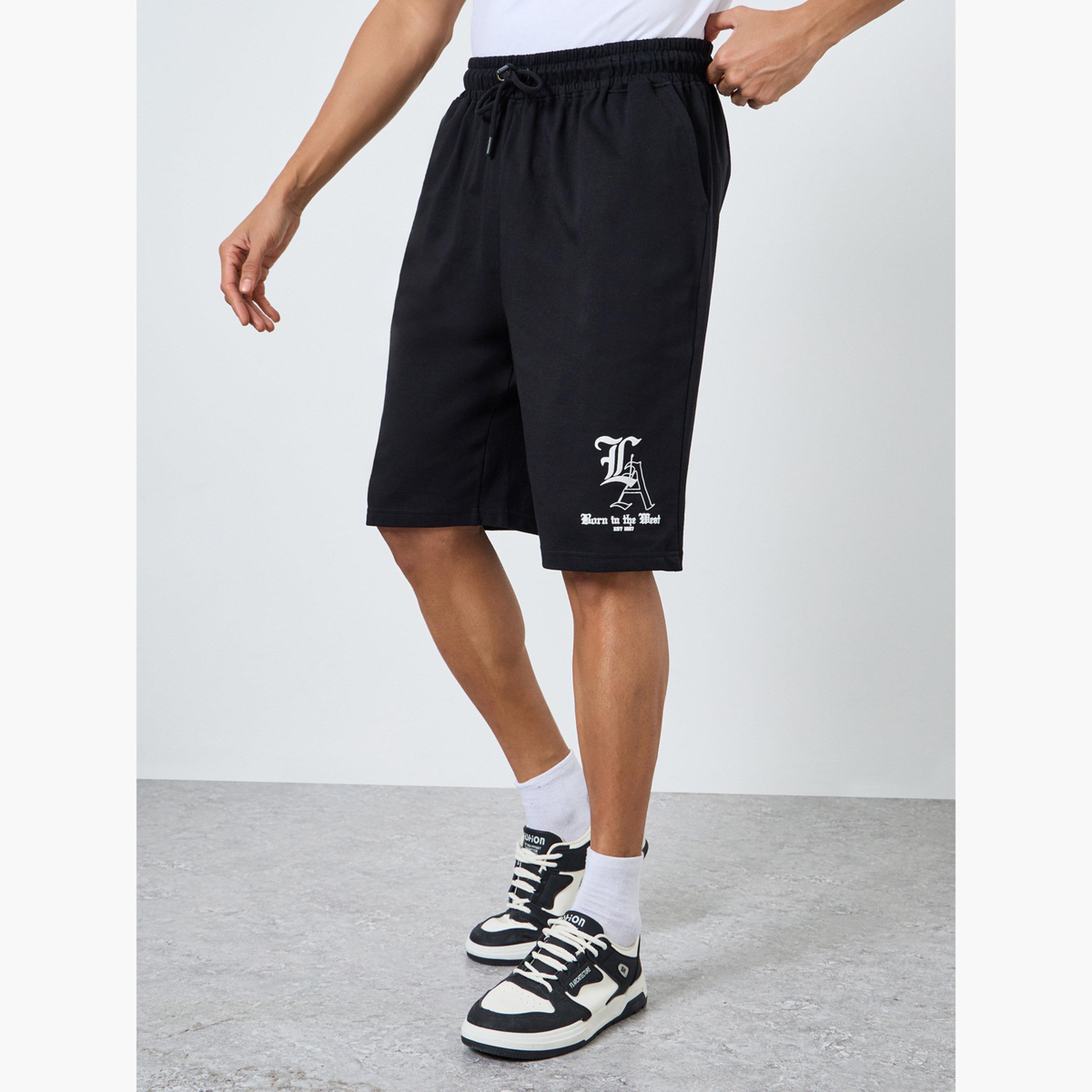 شورت قطني برباط خصر-men-clothing-bottoms-shorts-image-1