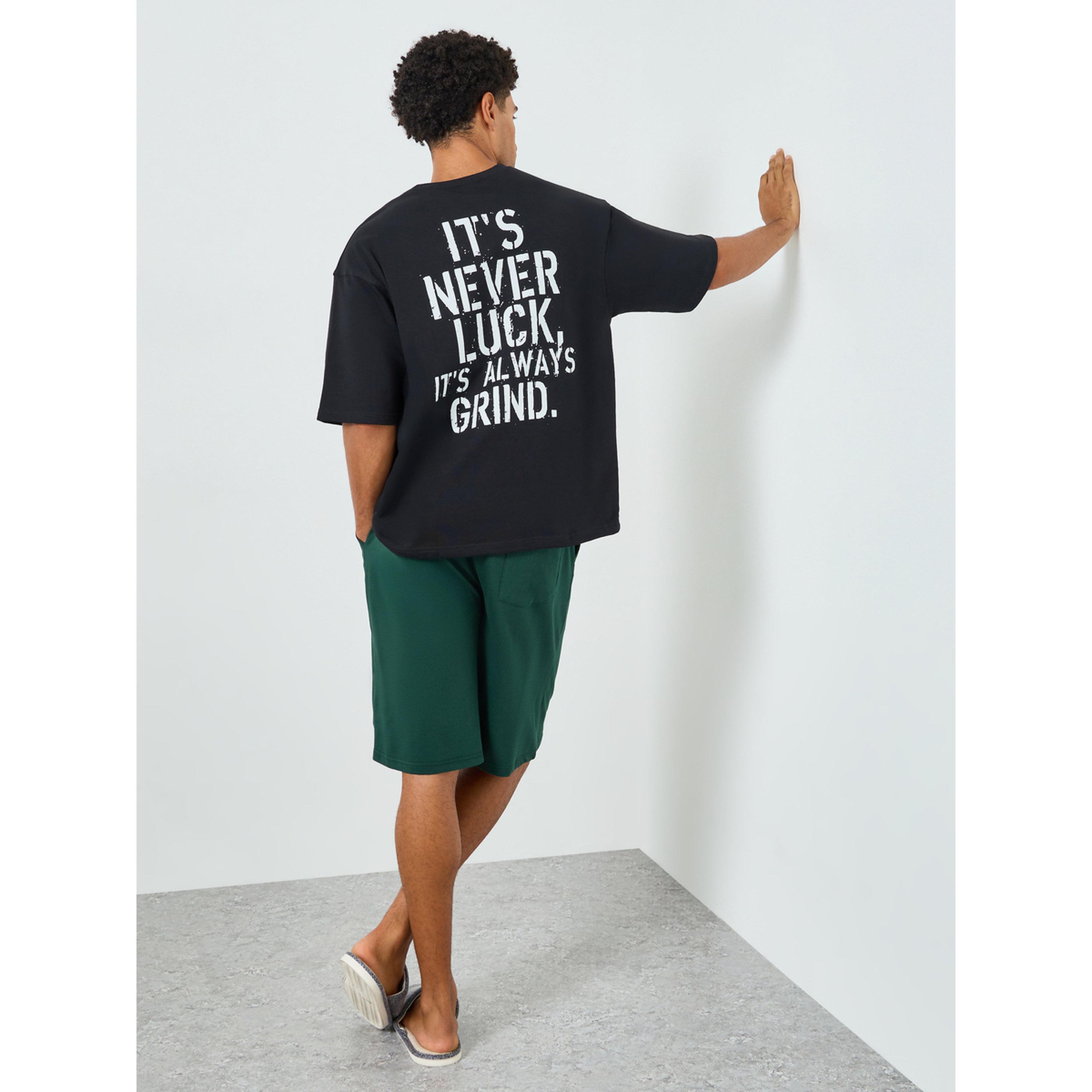 Styli Men Graphic Oversized T-Shirt and Shorts Co-Ords-men-clothing-coordsets-image-2
