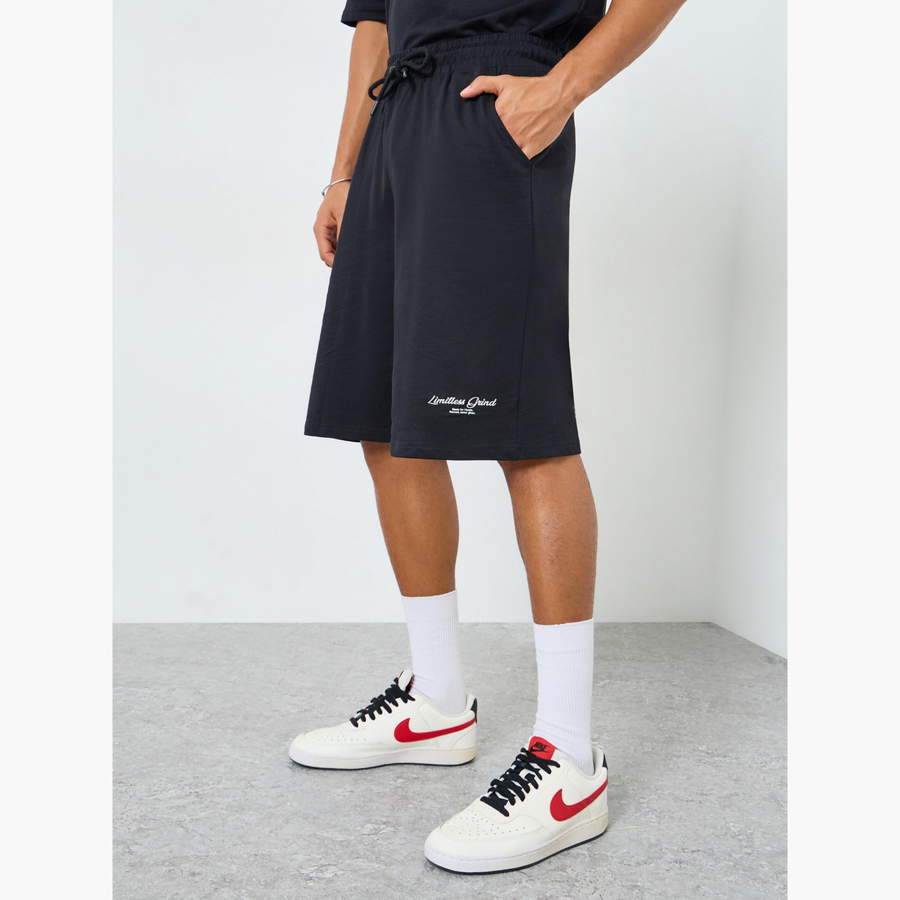 Styli Men Graphic Oversized T-Shirt and Shorts Co-Ords-men-clothing-coordsets-image-4