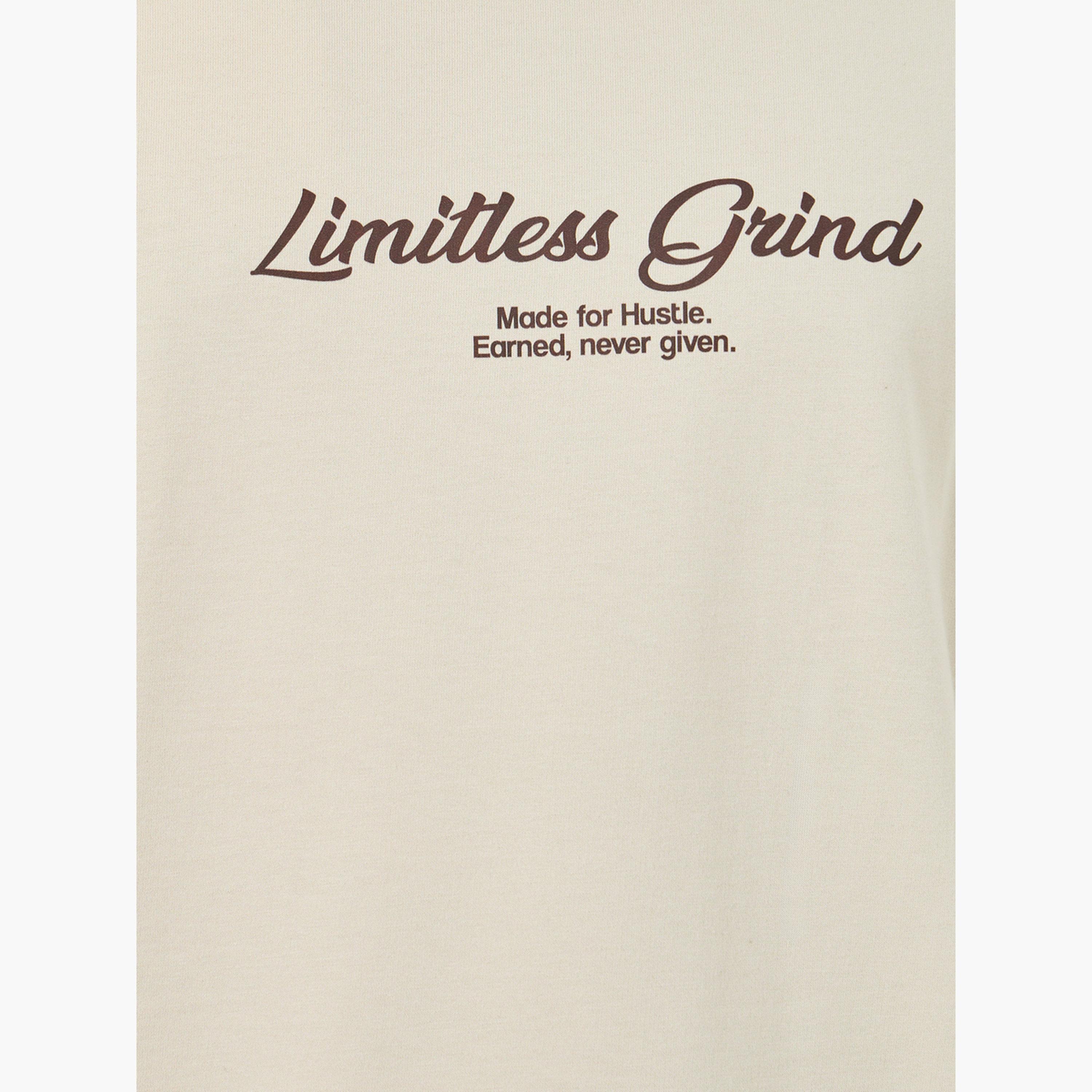 Styli Men Beige Graphic Oversized T-Shirt and Shorts Co-Ords-men-clothing-coordsets-image-5