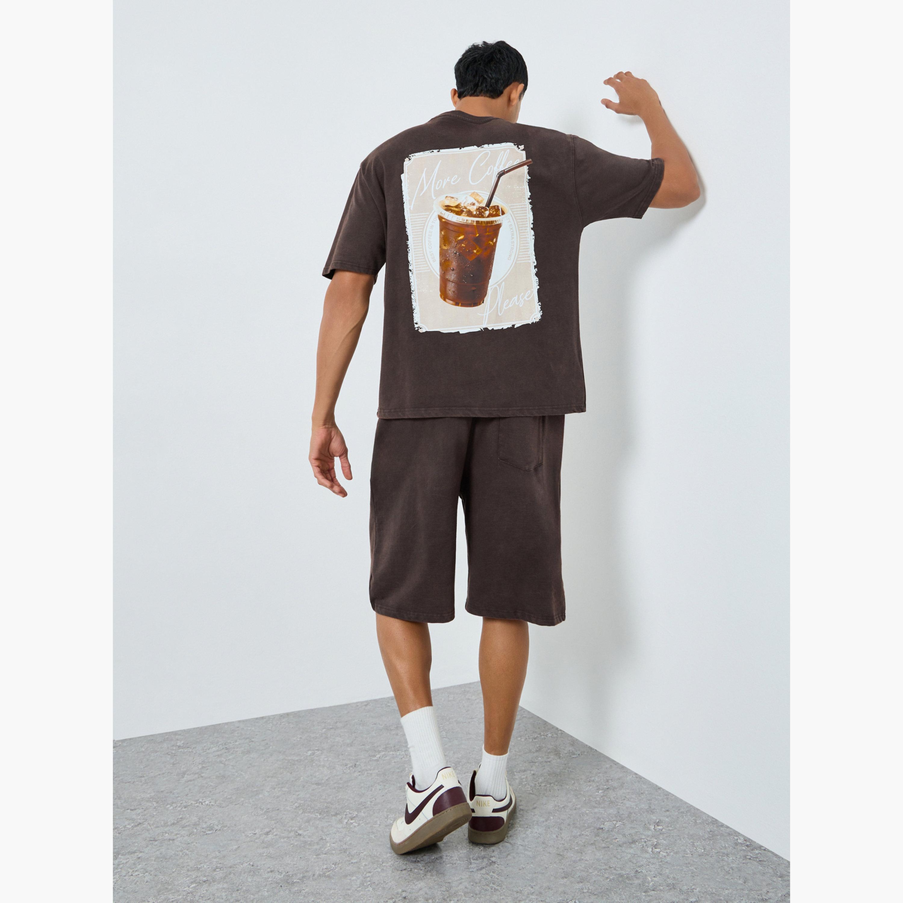 Styli Men Oversized Acid Washed T-Shirt and Shorts Co-Ords-men-clothing-coordsets-image-2